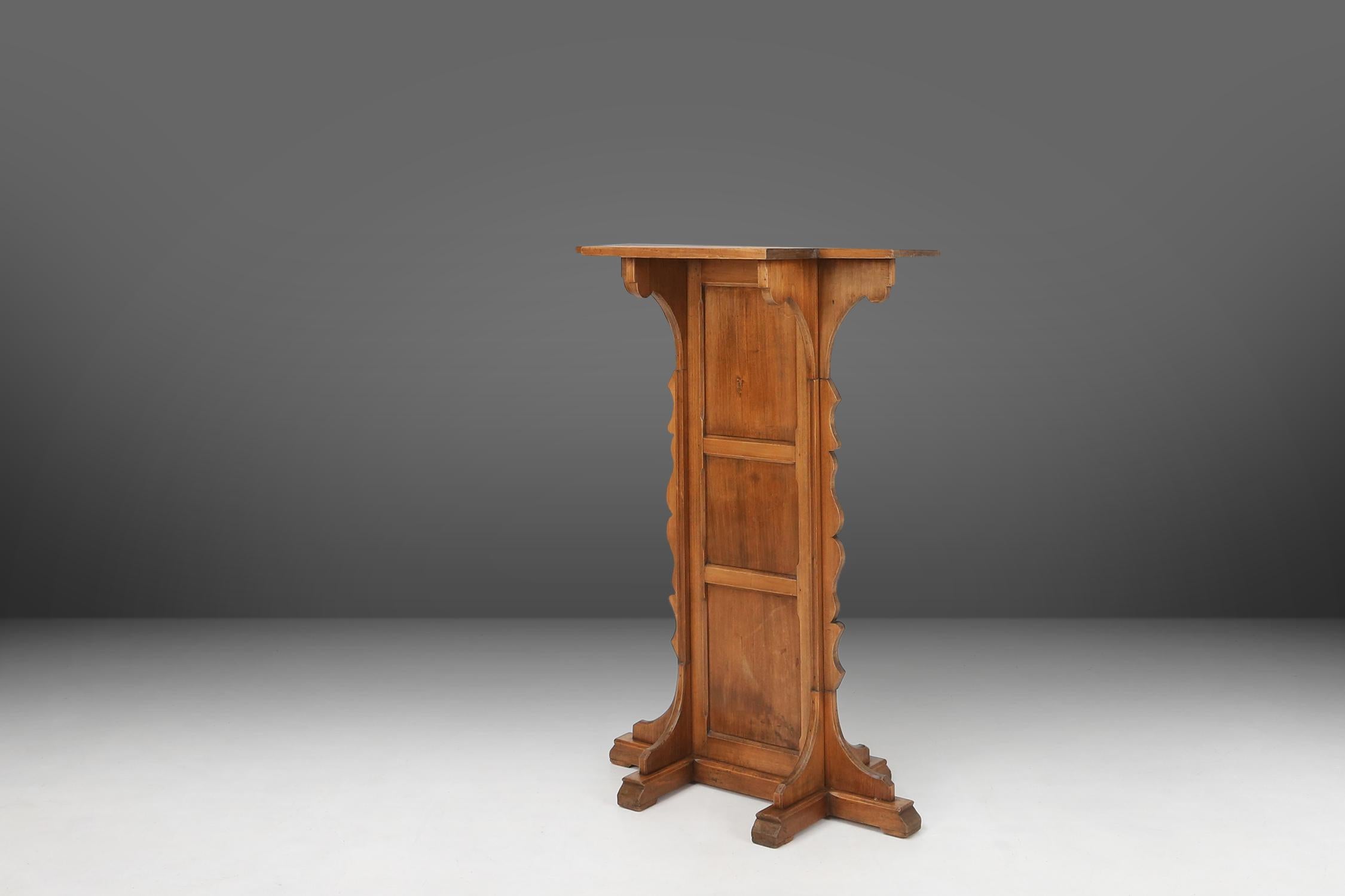 Mid-Century Modern French Wooden Church Console, 1900s For Sale