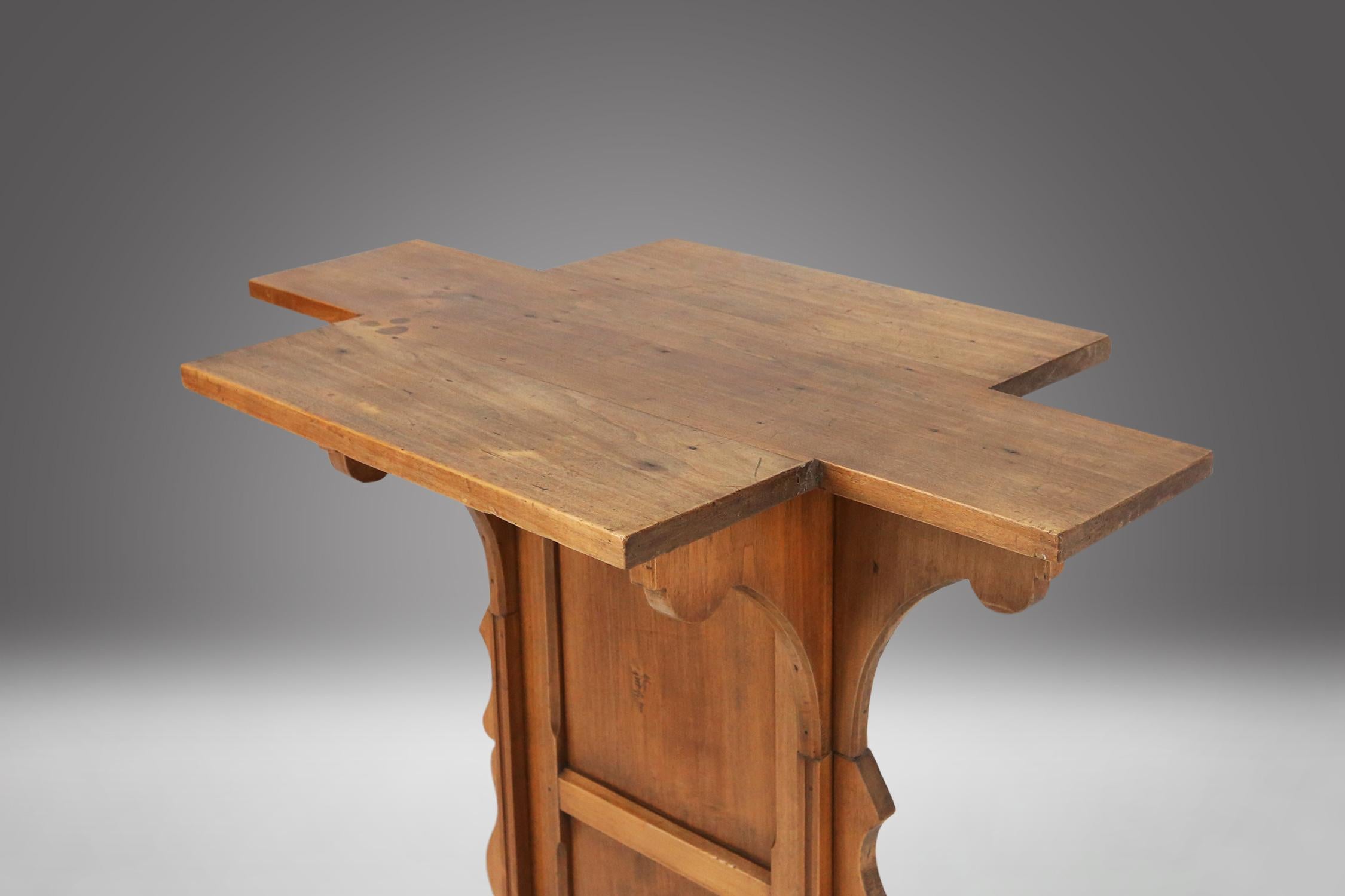 Early 20th Century French Wooden Church Console, 1900s For Sale