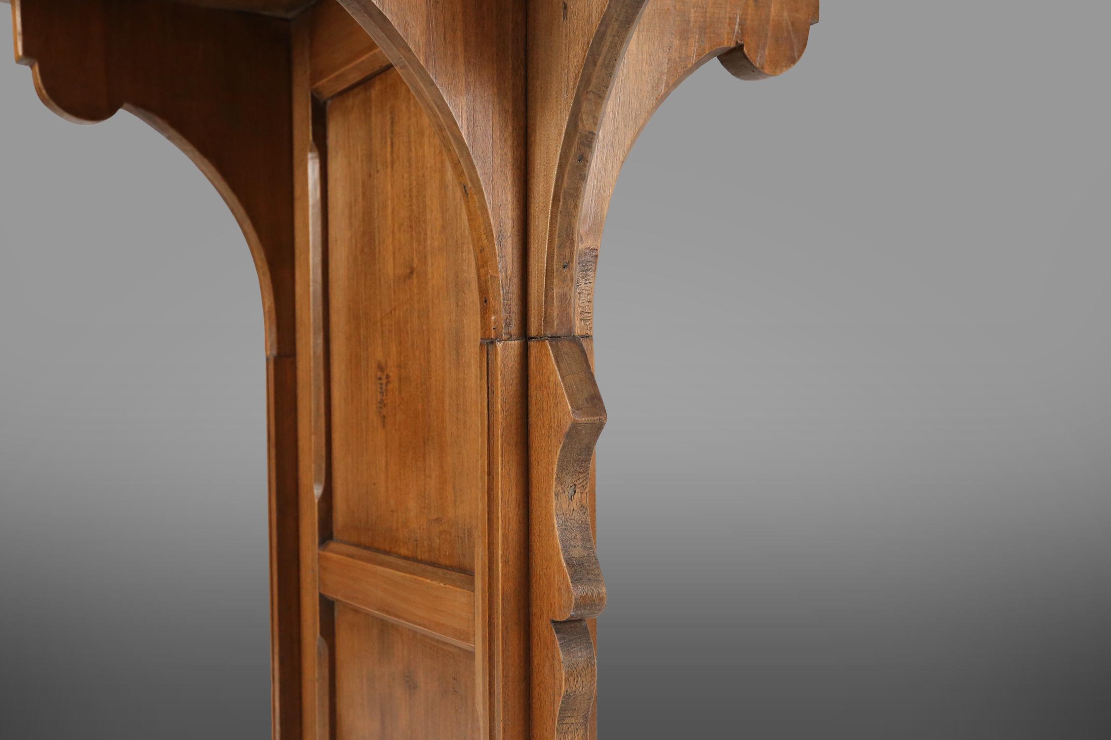 French Wooden Church Console, 1900s For Sale 4