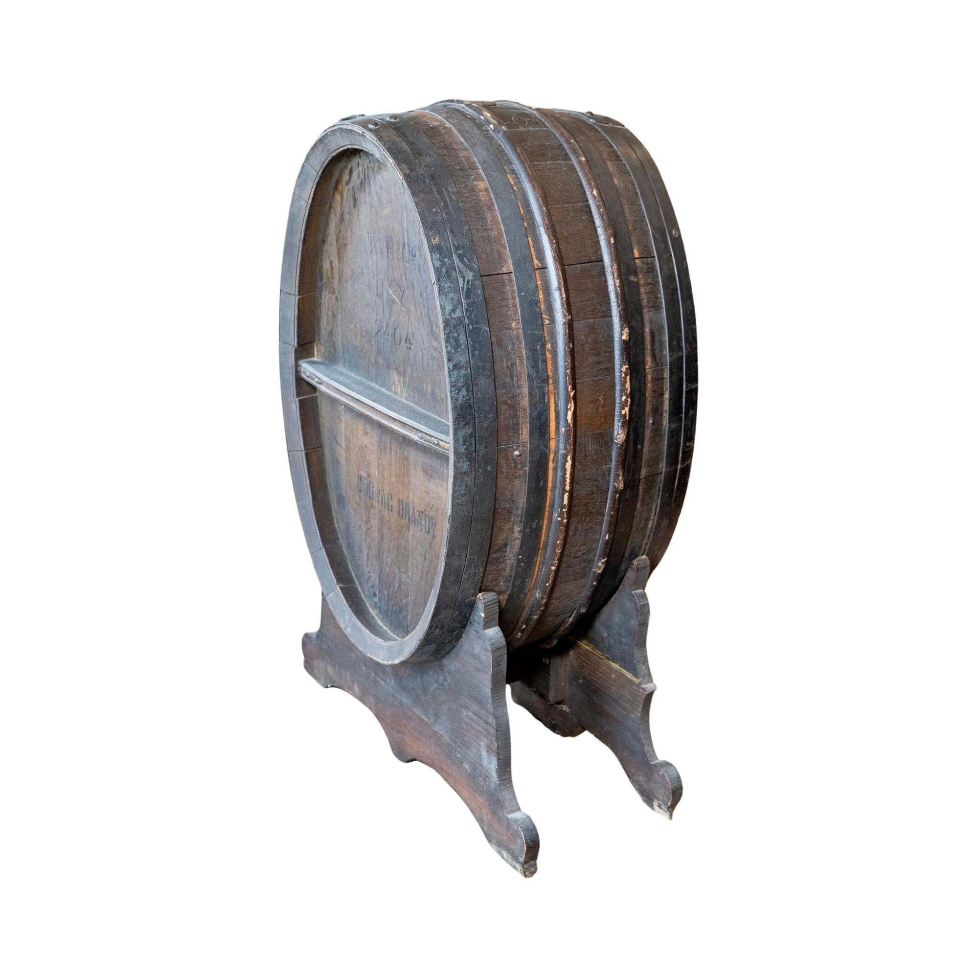 French Wooden Cognac Brandy Barrel For Sale 9