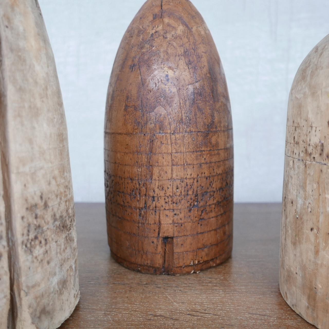 French Wooden Decorative Millinery Moulds In Good Condition In London, GB