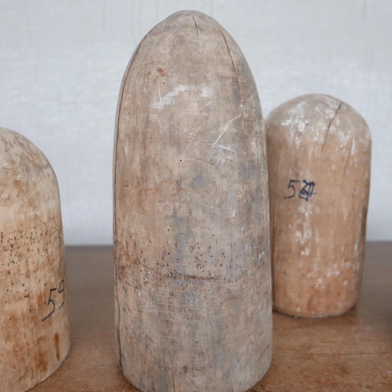 20th Century French Wooden Decorative Millinery Moulds
