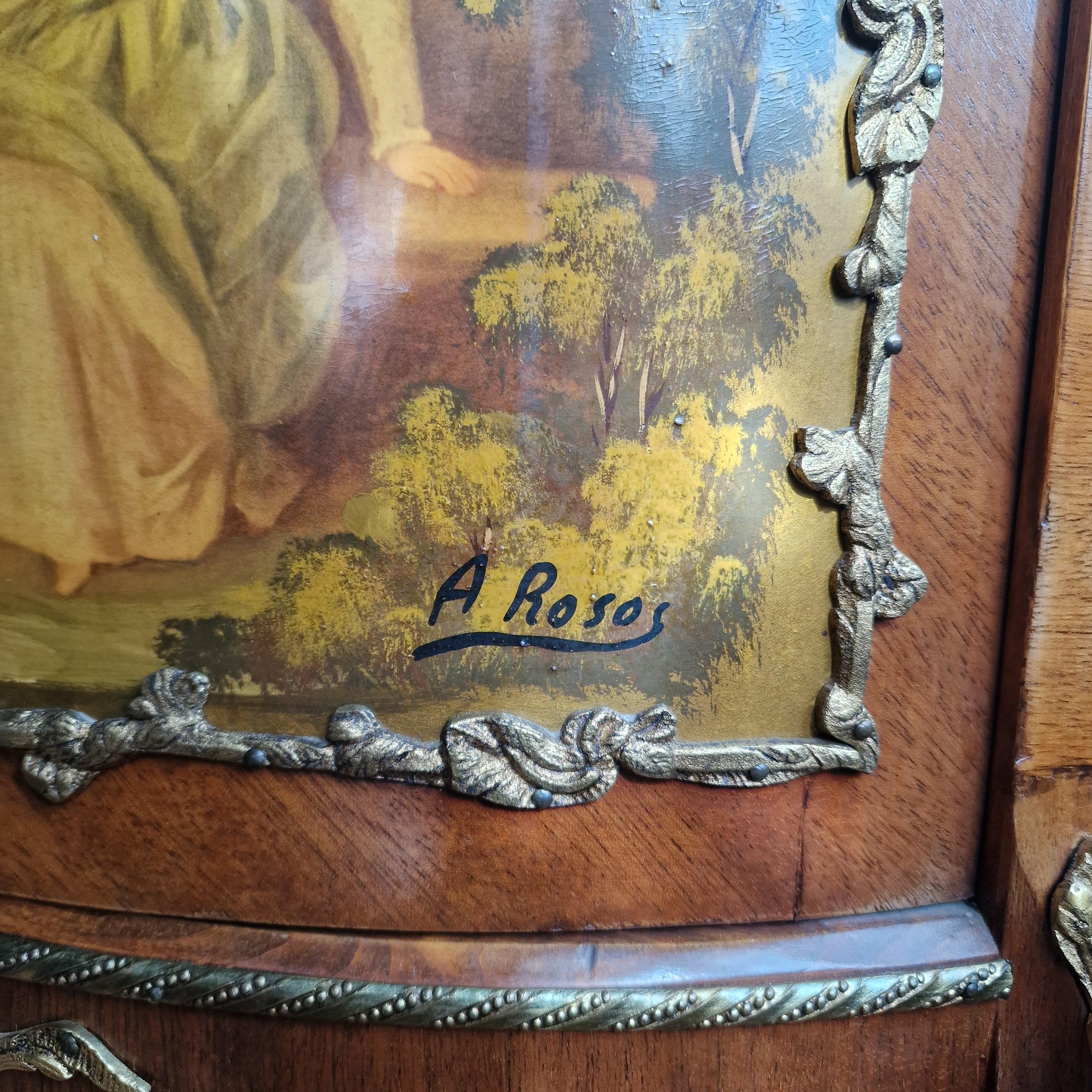 Vitrine en bois en forme de demi-cercle, Napoléon III 5