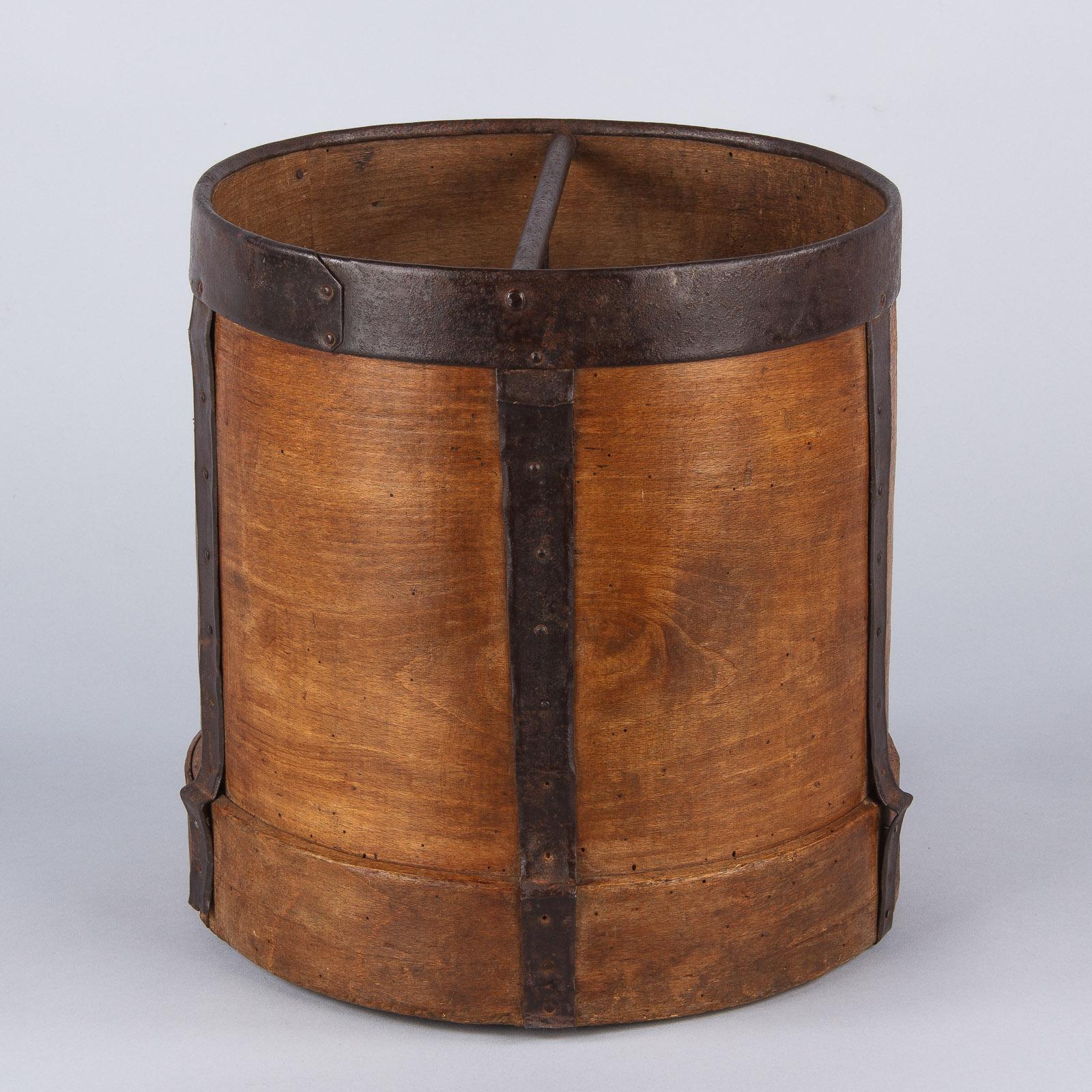 French Wooden Grain Measure, Early 1900s 5