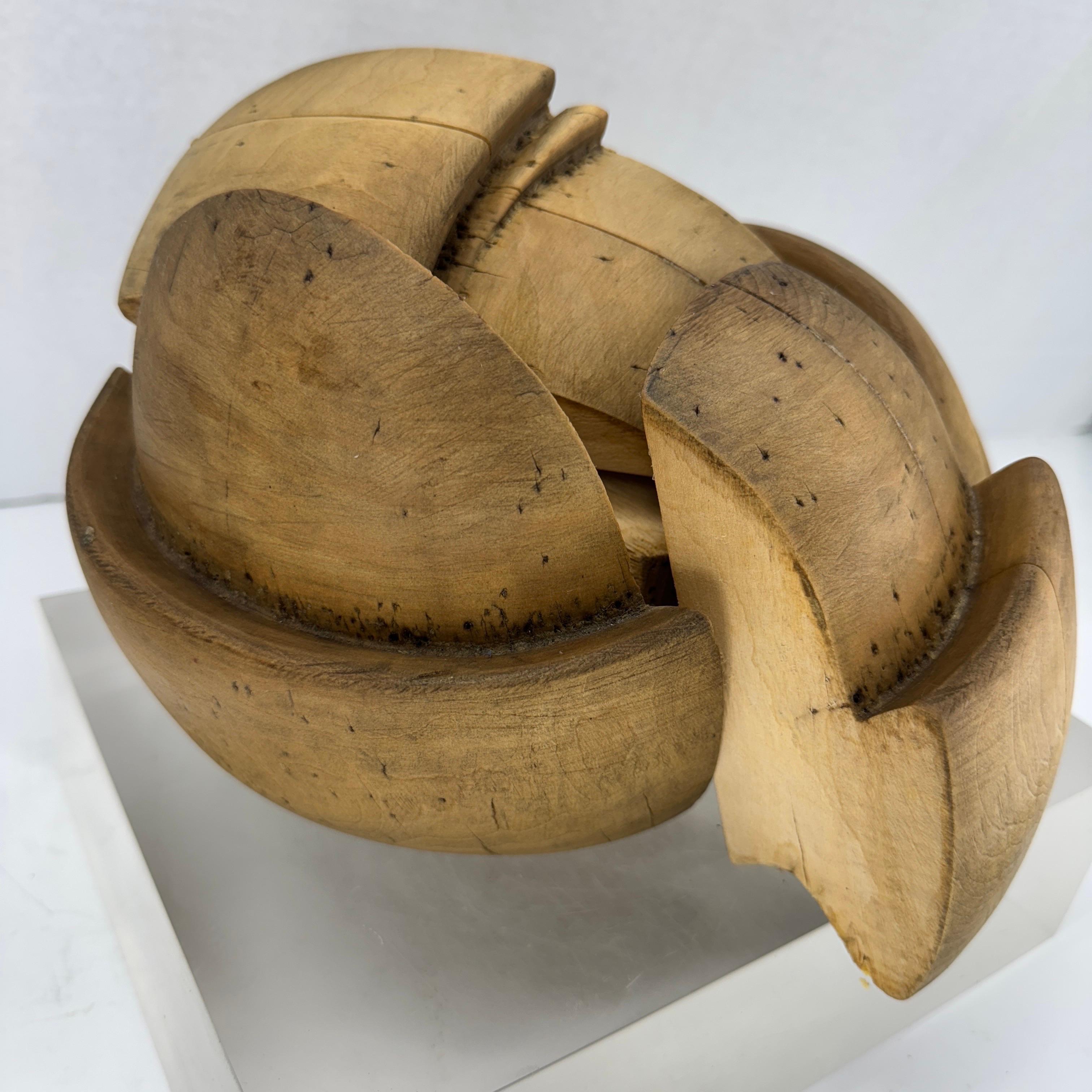 French Wooden Hat Form, circa 1910's For Sale 4