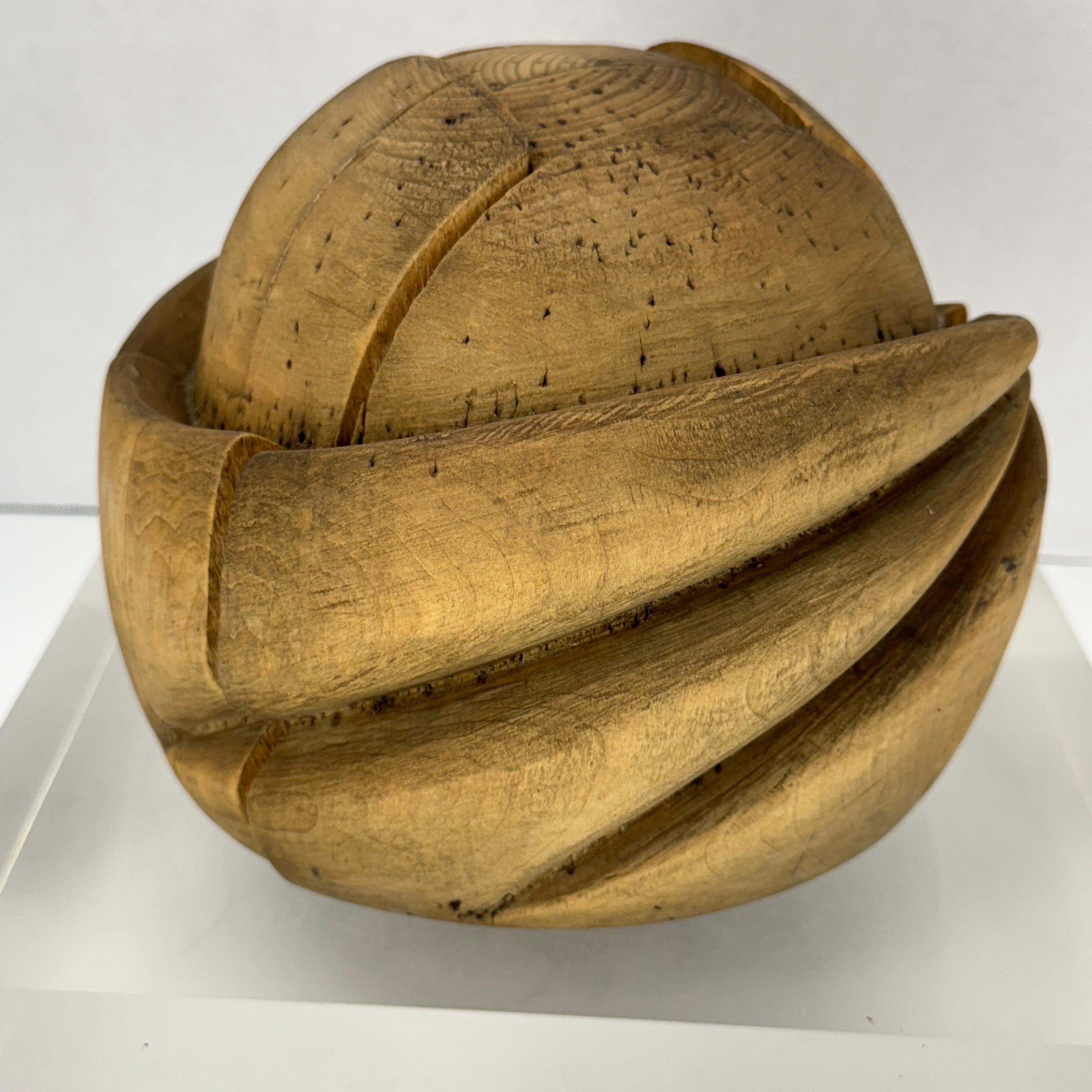 20th Century French Wooden Hat Form, circa 1910's For Sale