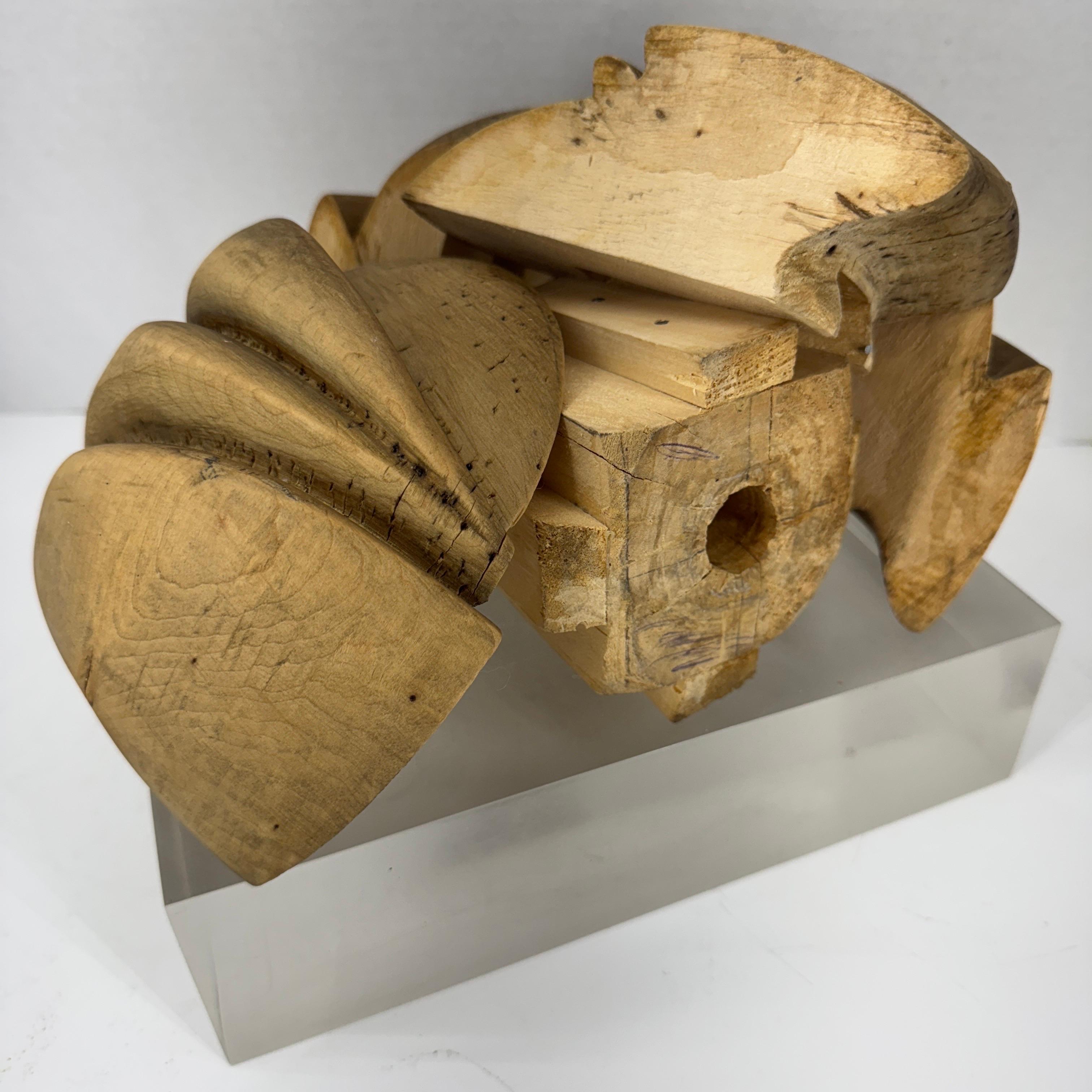 French Wooden Hat Form, circa 1910's For Sale 3
