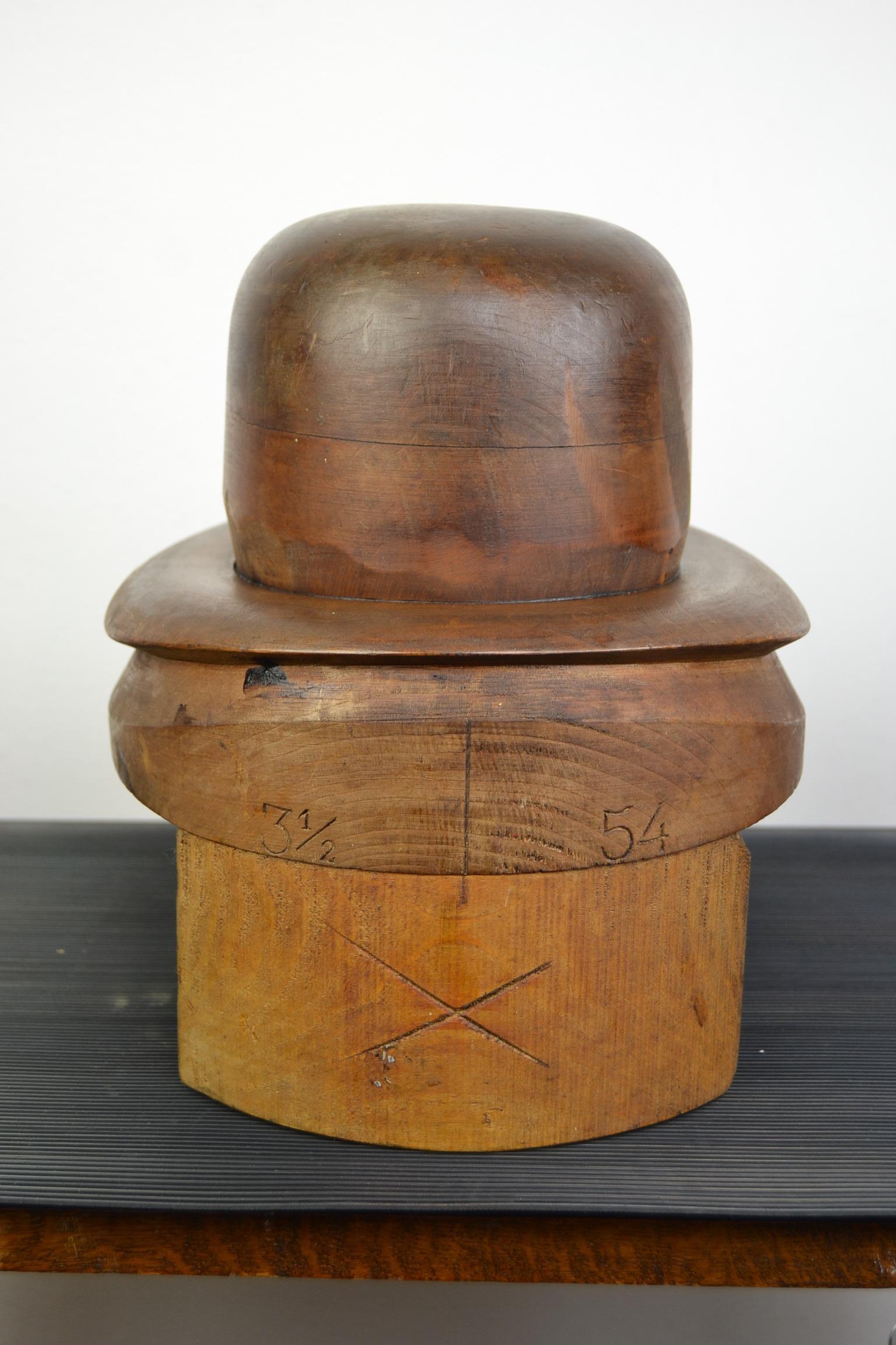 French Wooden Hat Mold, Esperaza France, Folk Art 4
