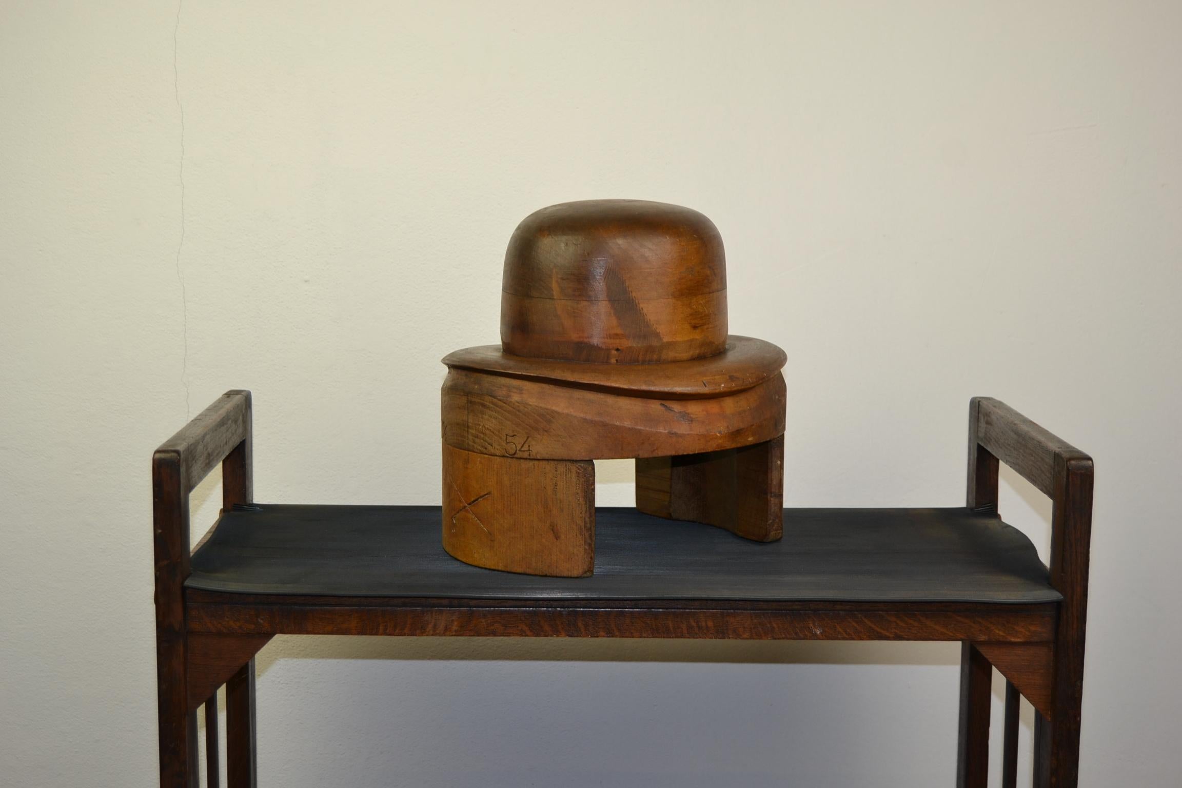 French Wooden Hat Mold, Esperaza France, Folk Art 11
