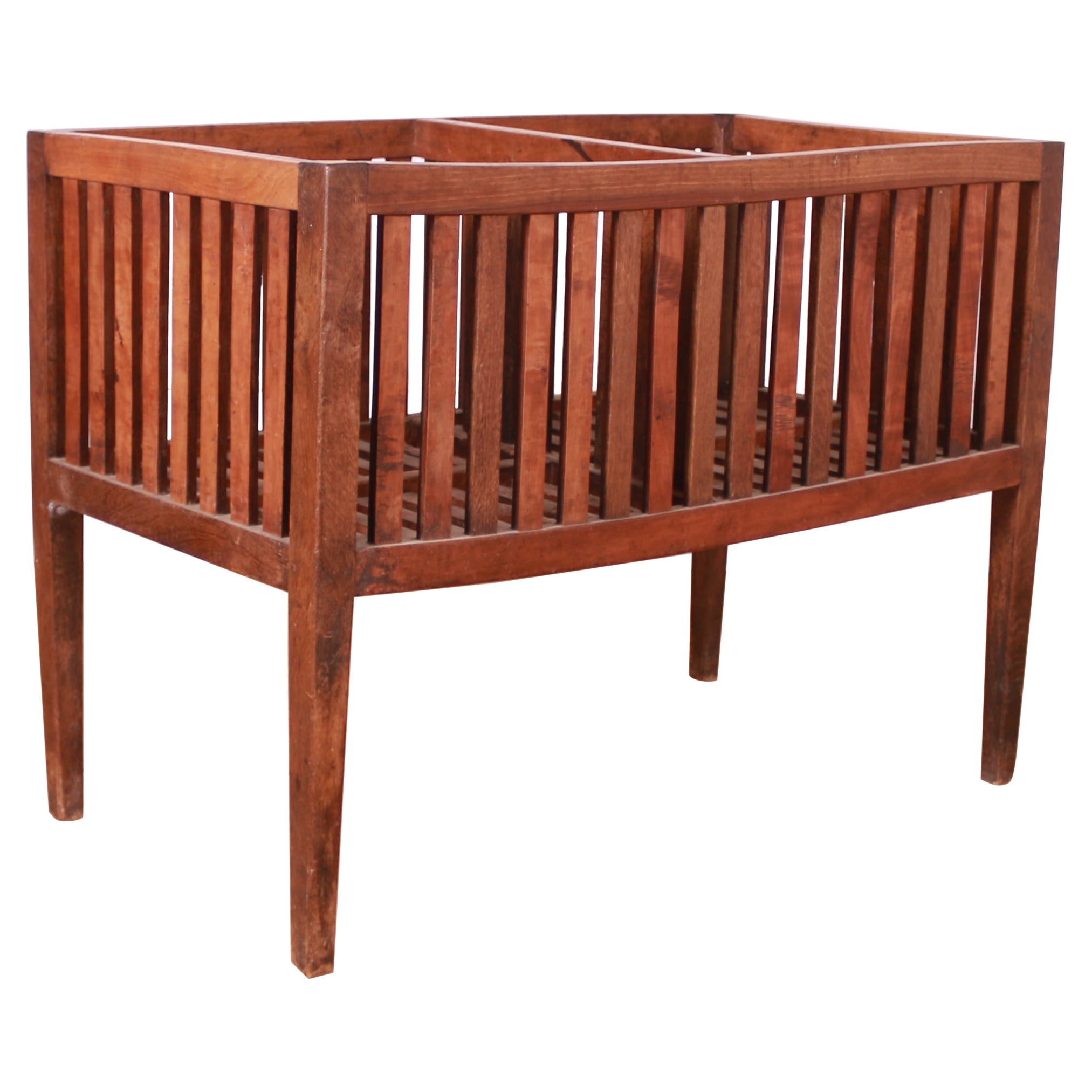 French Wooden Log Basket