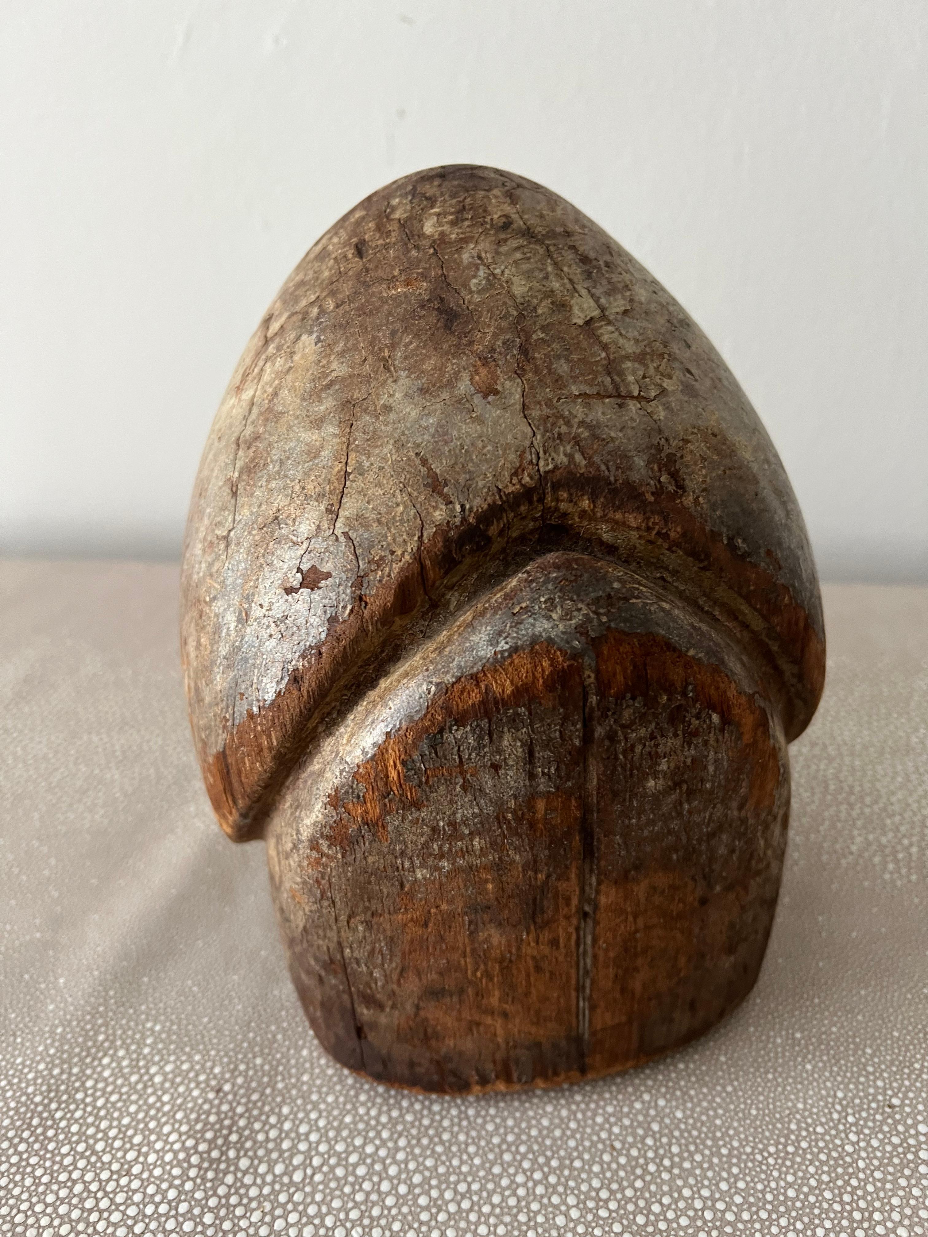 Hand-Carved French Wooden Milliner Hat Block