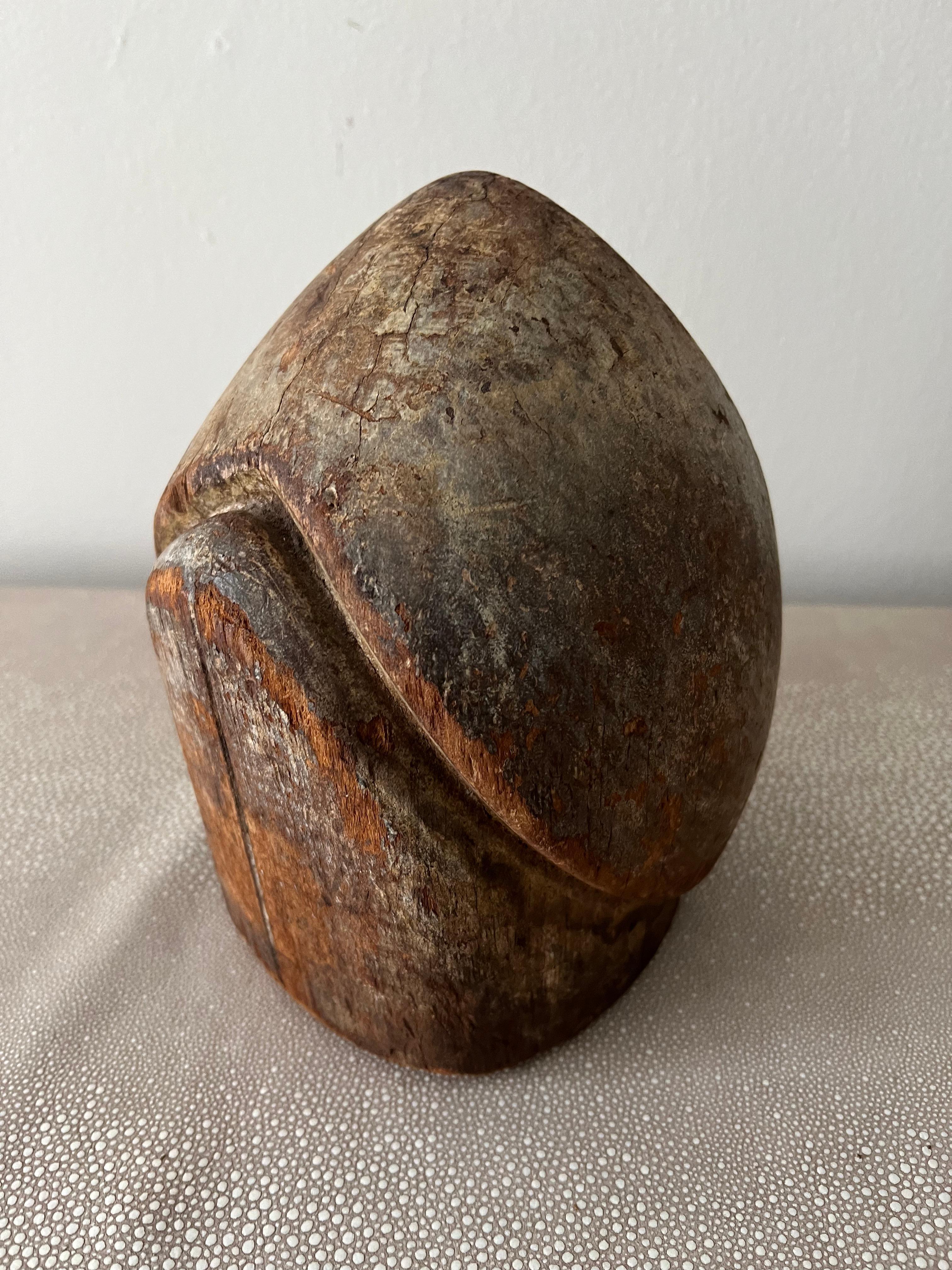 French Wooden Milliner Hat Block In Good Condition In Los Angeles, CA