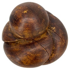French Wooden Milliner Hat Turban Form, circa 1910's