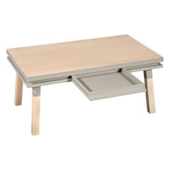 French wooden rectangular coffee table by Eric Gizard, Paris - 11 colors