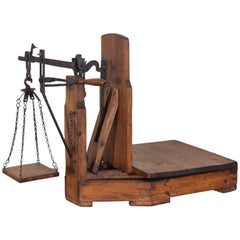 French Wooden Scale, Late 19th-Early 20th Century