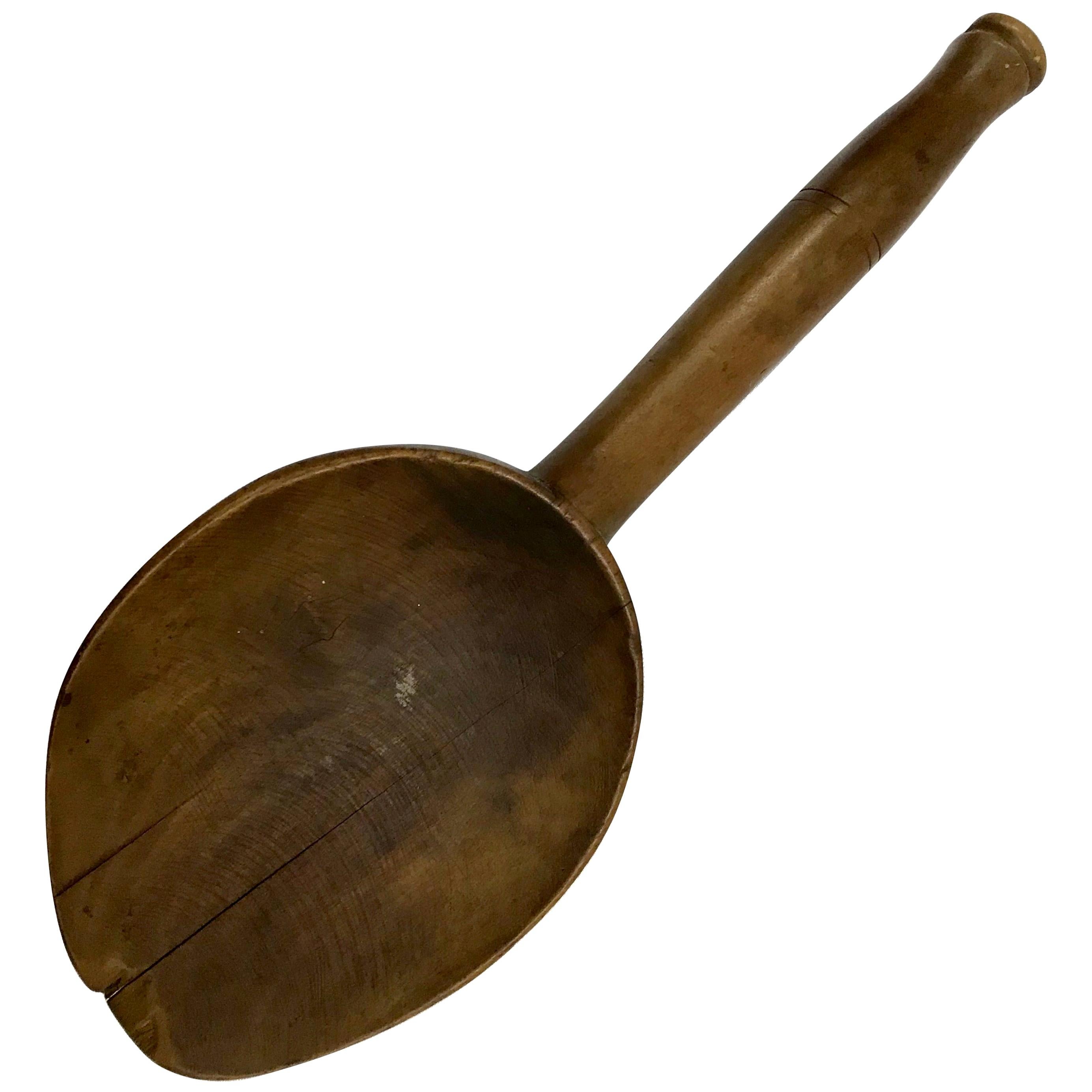 French Wooden Spoon Paddle, 19th Century For Sale