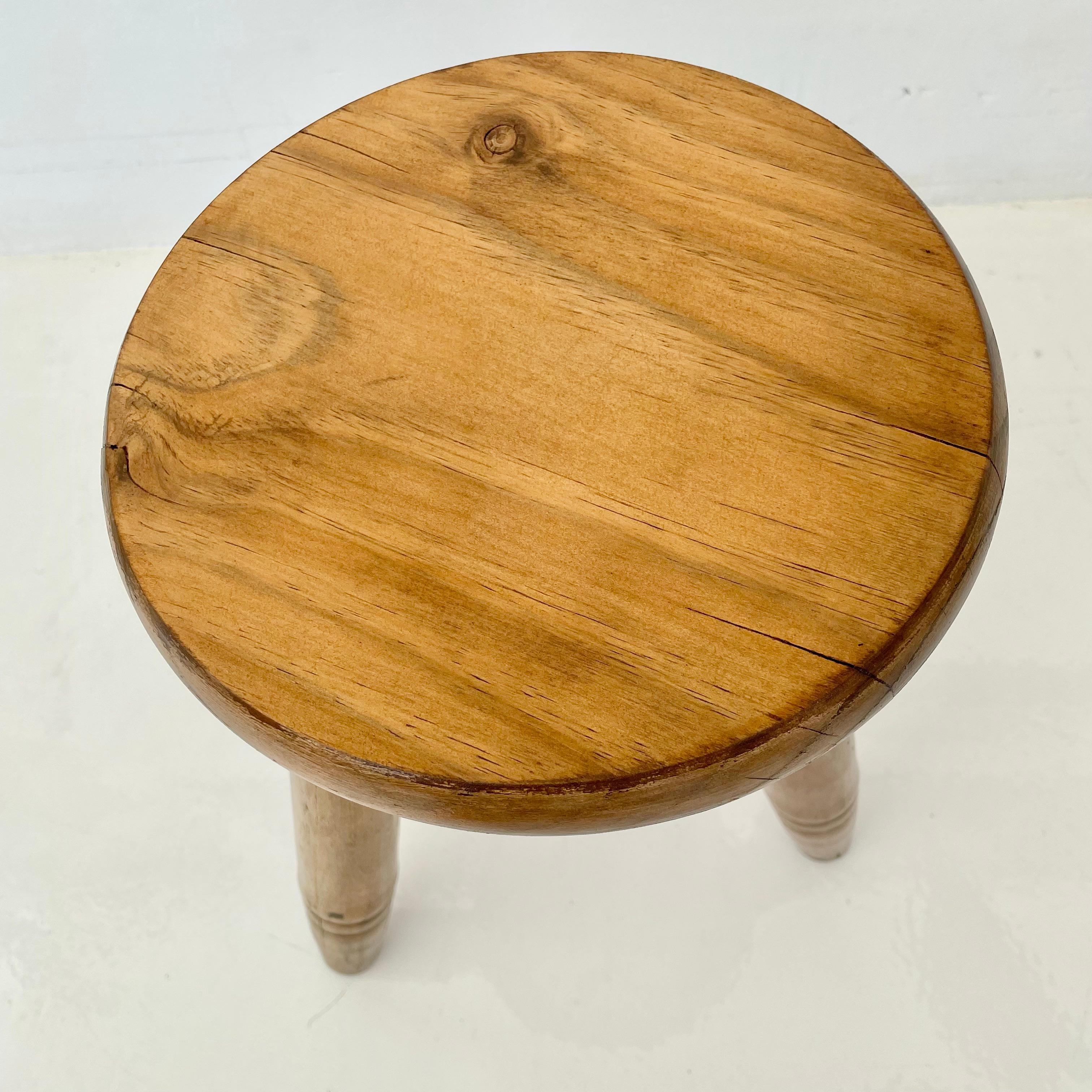French Wooden Tripod Stool For Sale 3