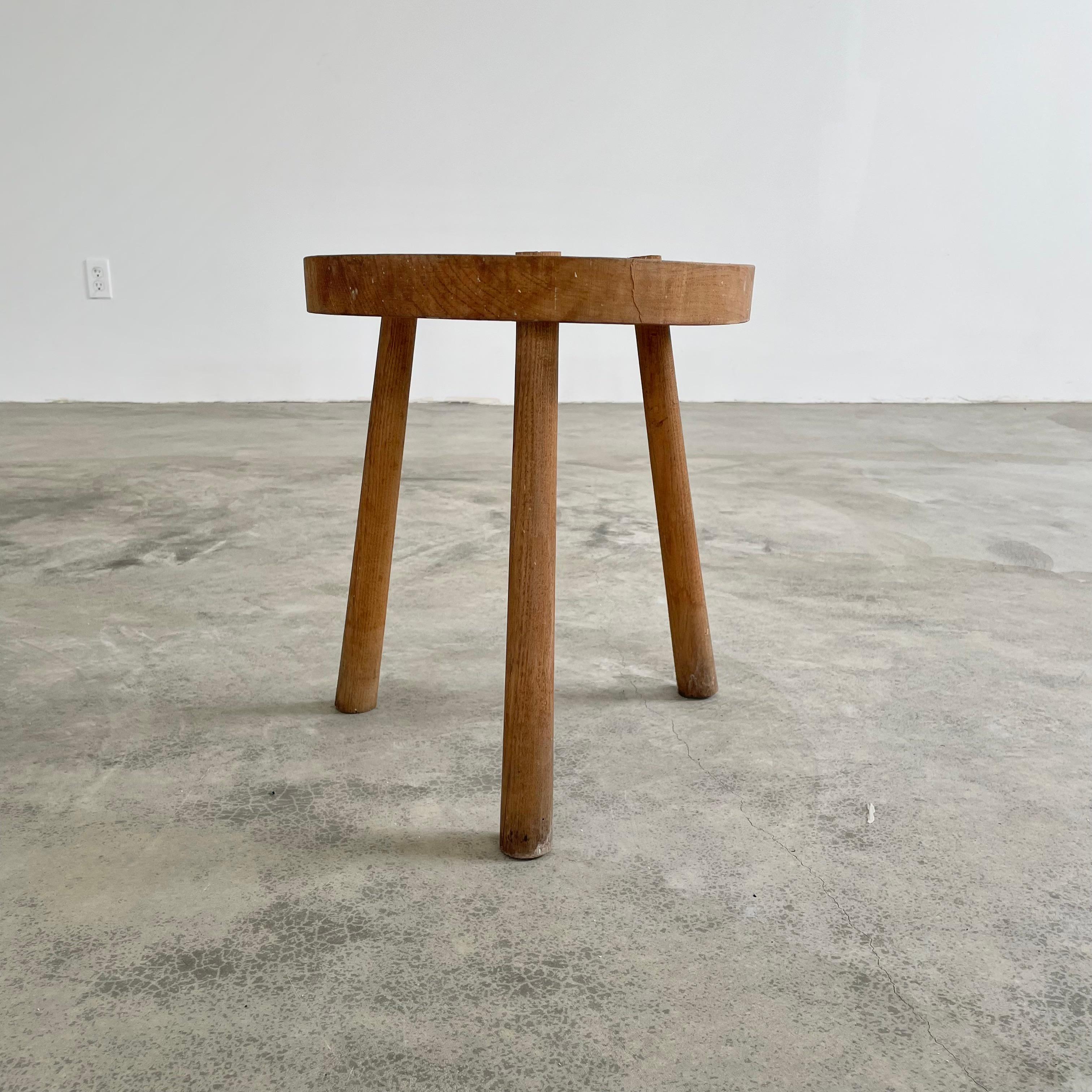 French Wooden Tripod Stool 9