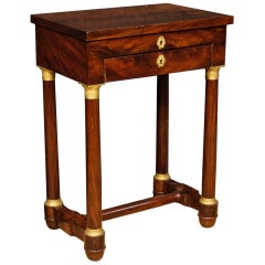 French Work Table in Mahogany Wood in Empire Style from 20th Century