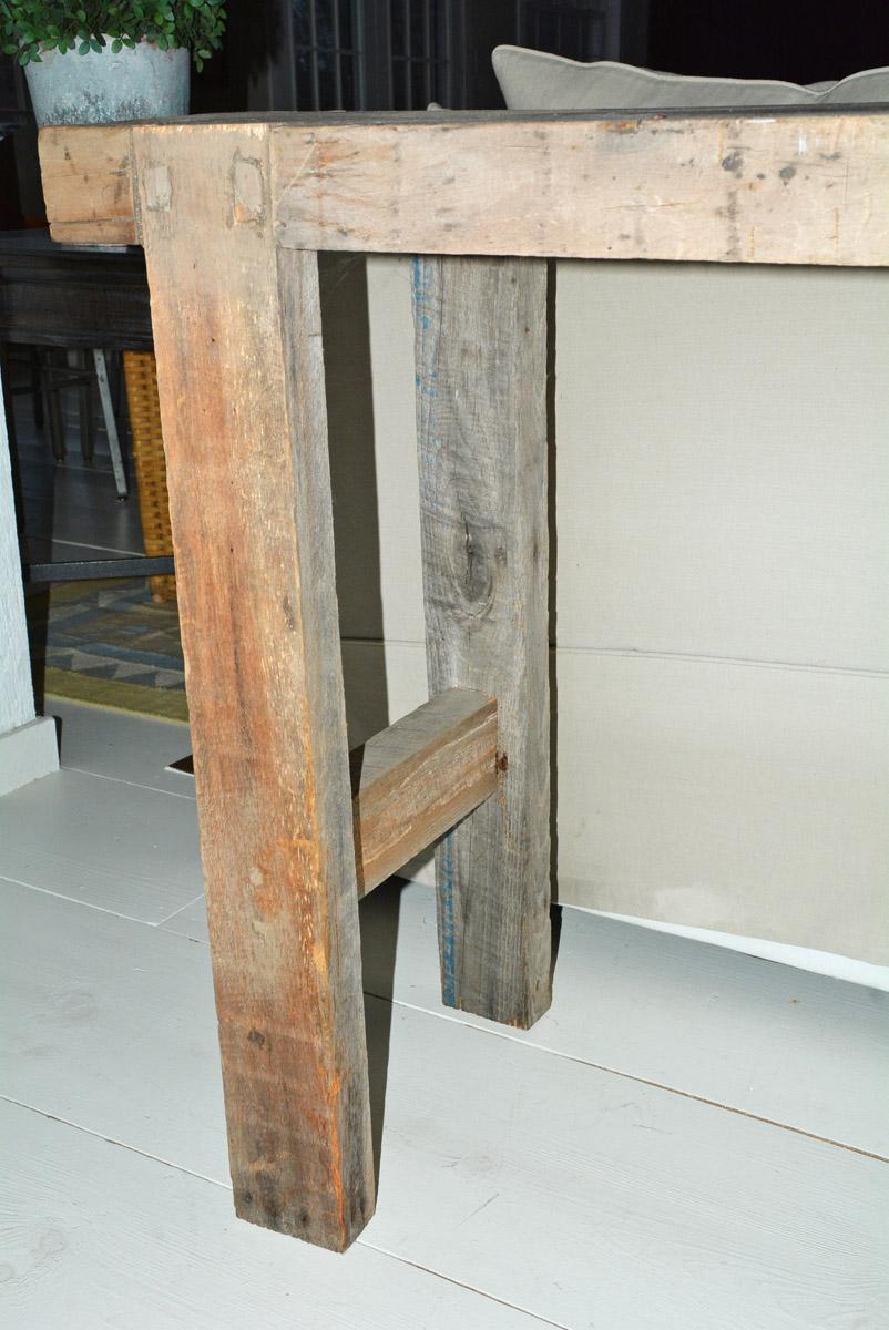 Organic Modern French Workbench Console Table