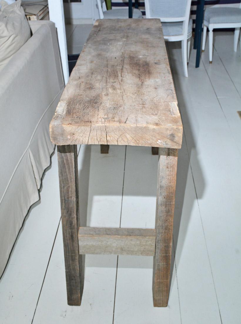 European French Workbench Console Table