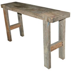 French Workbench Console Table