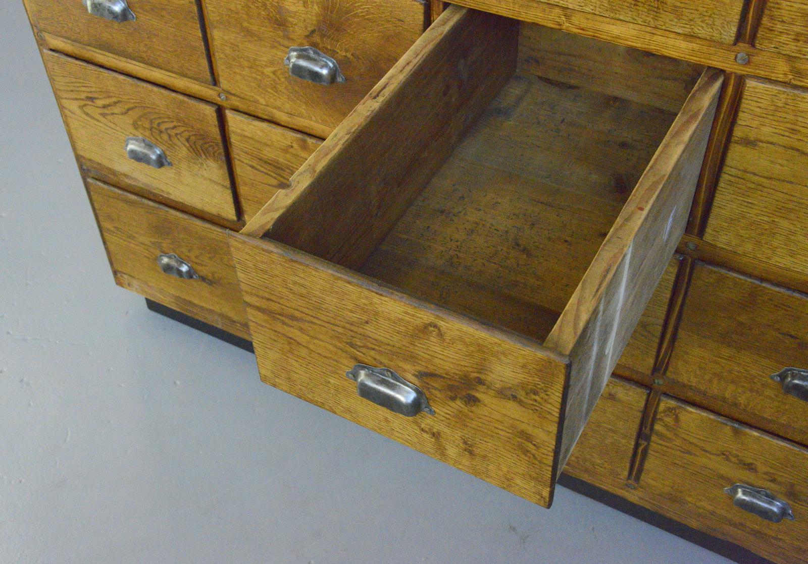 Oak French Workshop Drawers, Circa 1930s For Sale