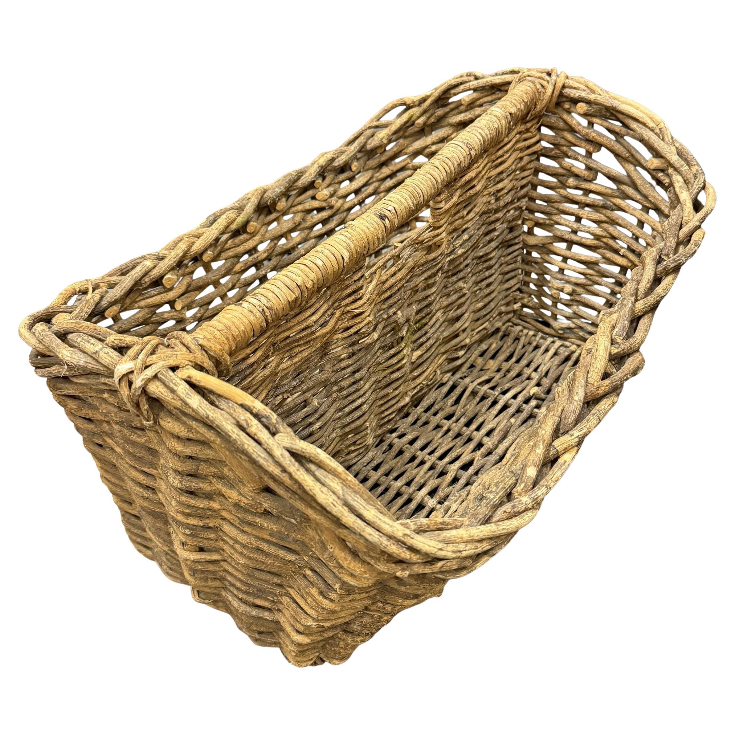 French Woven Wicker Garden Trug