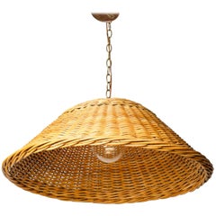 French Woven Wicker Pendants.