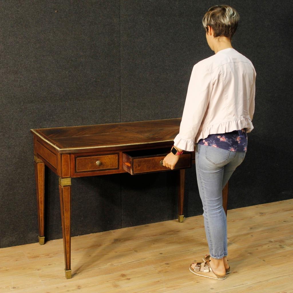French Writing Desk in Inlaid Wood in Louis XVI Style from 20th Century 7