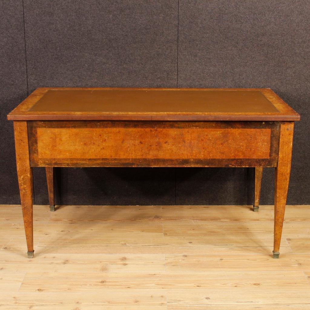Bronze French Writing Desk in Wood in Louis XVI from 20th Century