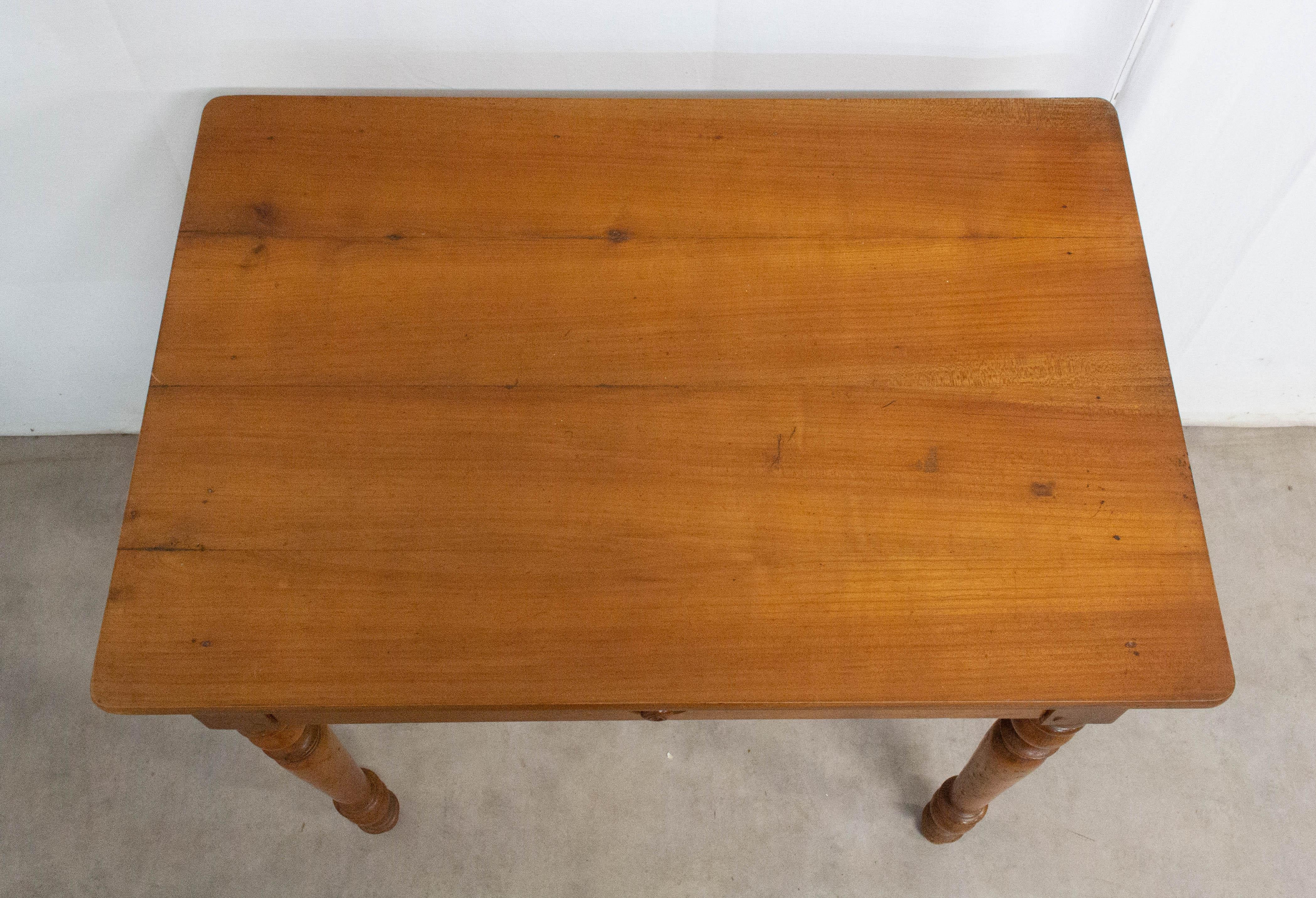 Fruitwood French Writing Table Louis Philippe Desk or Side Table, 19th Century