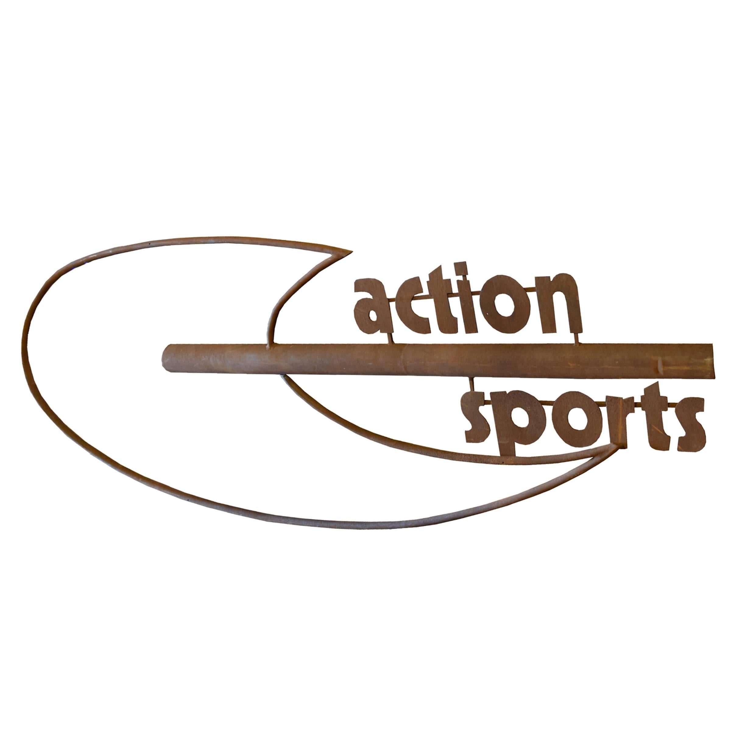 French Wrought Iron "Action Sports" Sign