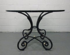 French Wrought Iron and Bronze Table