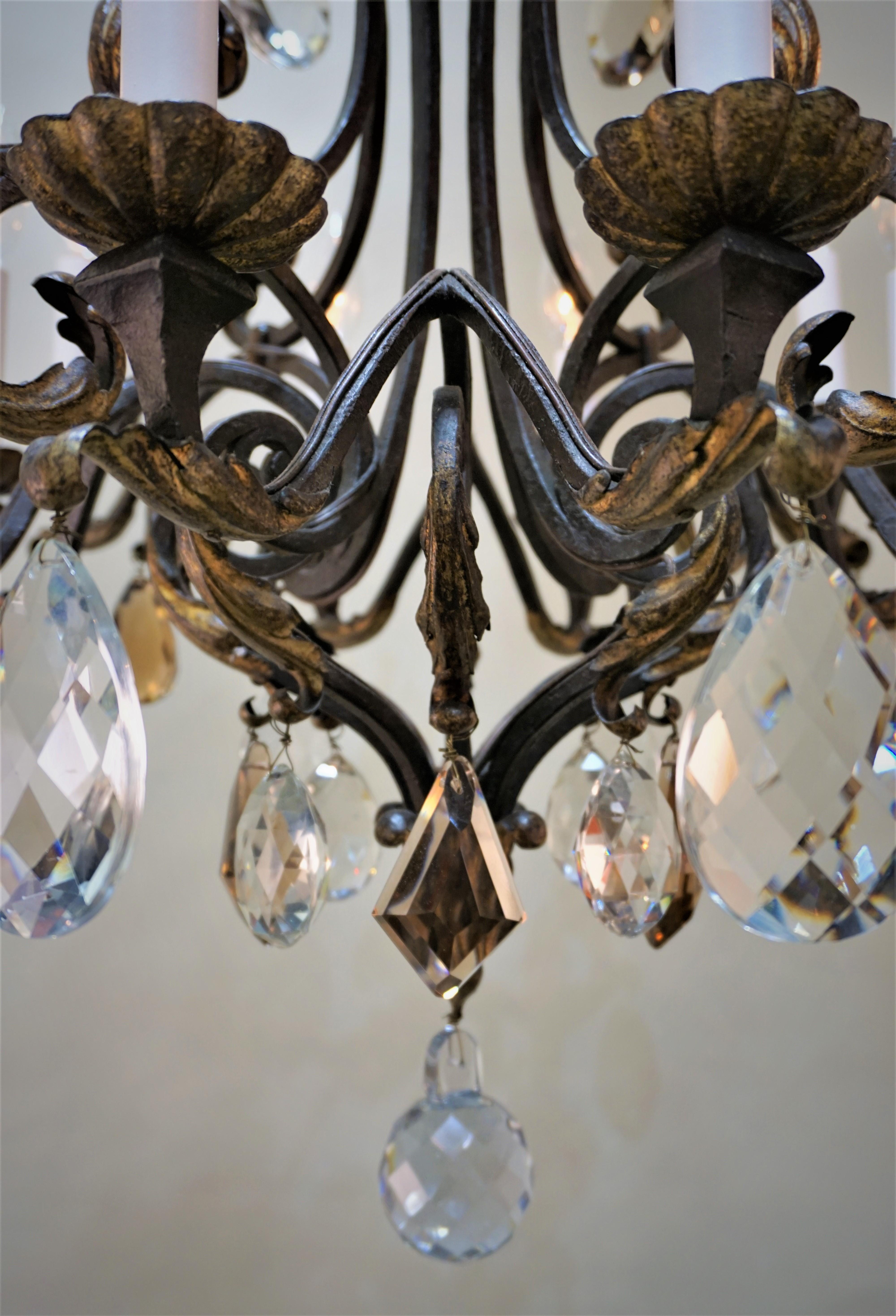 french wrought iron chandelier