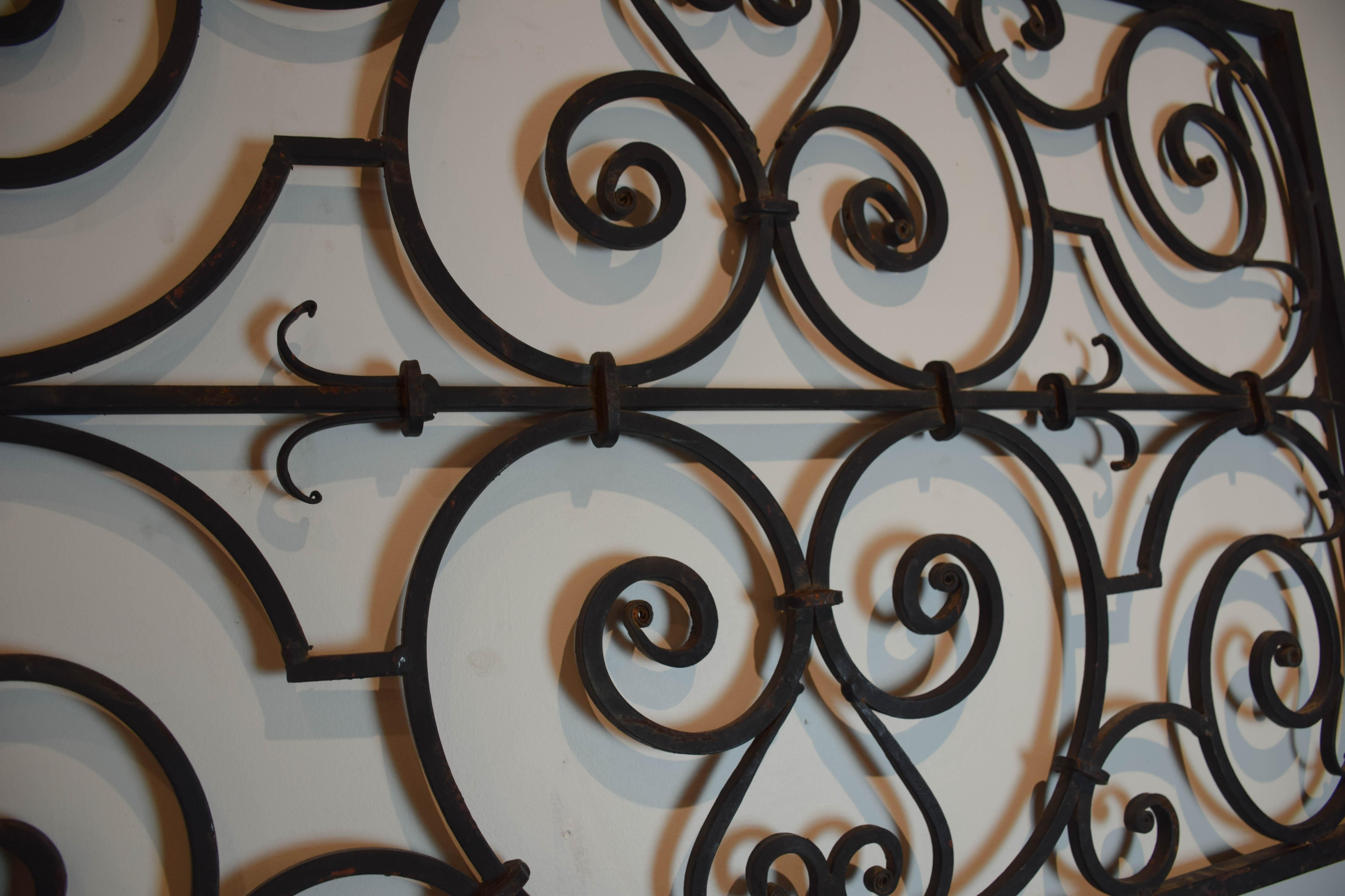 French Wrought Iron Architectural Panel 6