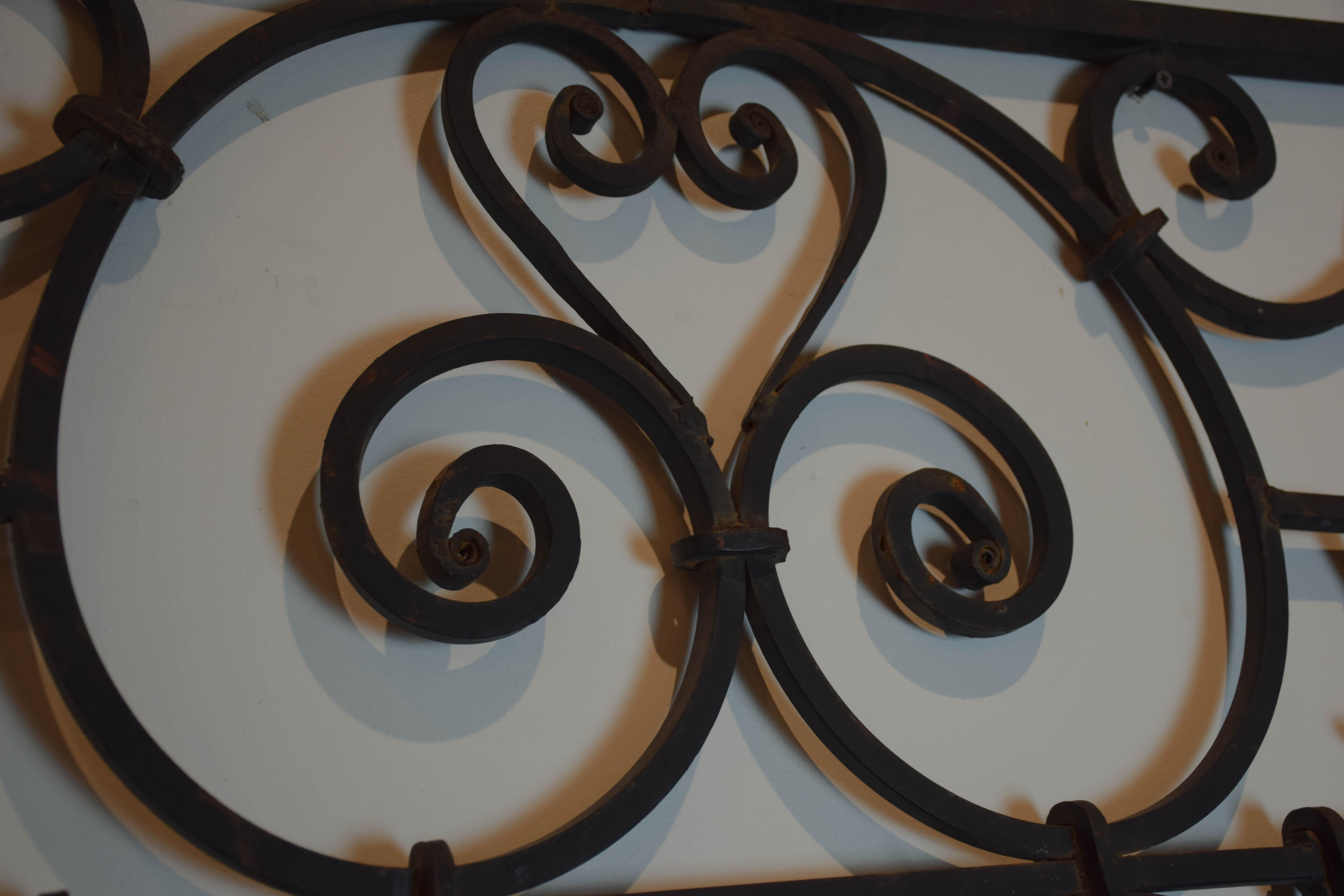 20th Century French Wrought Iron Architectural Panel