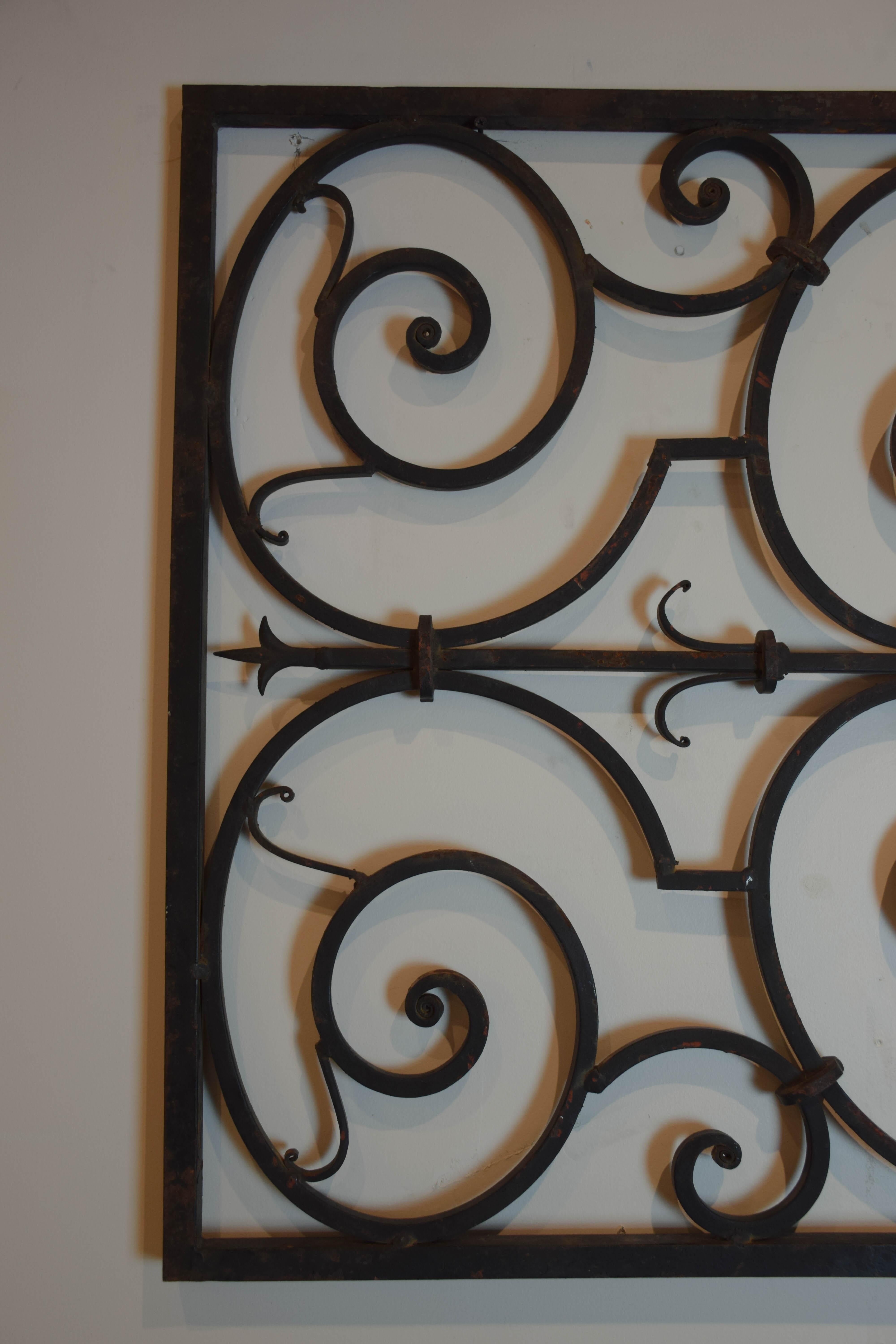 French Wrought Iron Architectural Panel 1