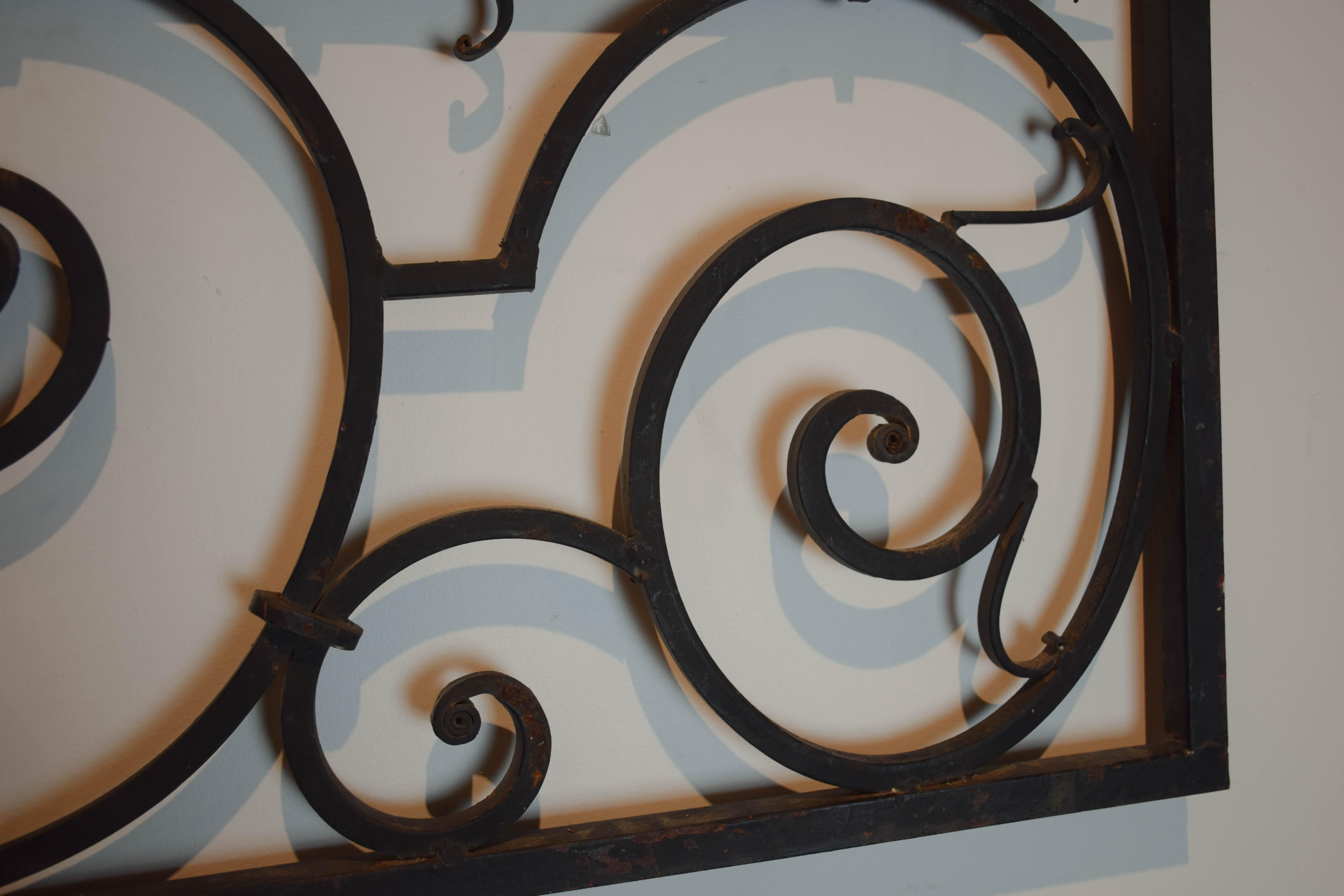 French Wrought Iron Architectural Panel 3