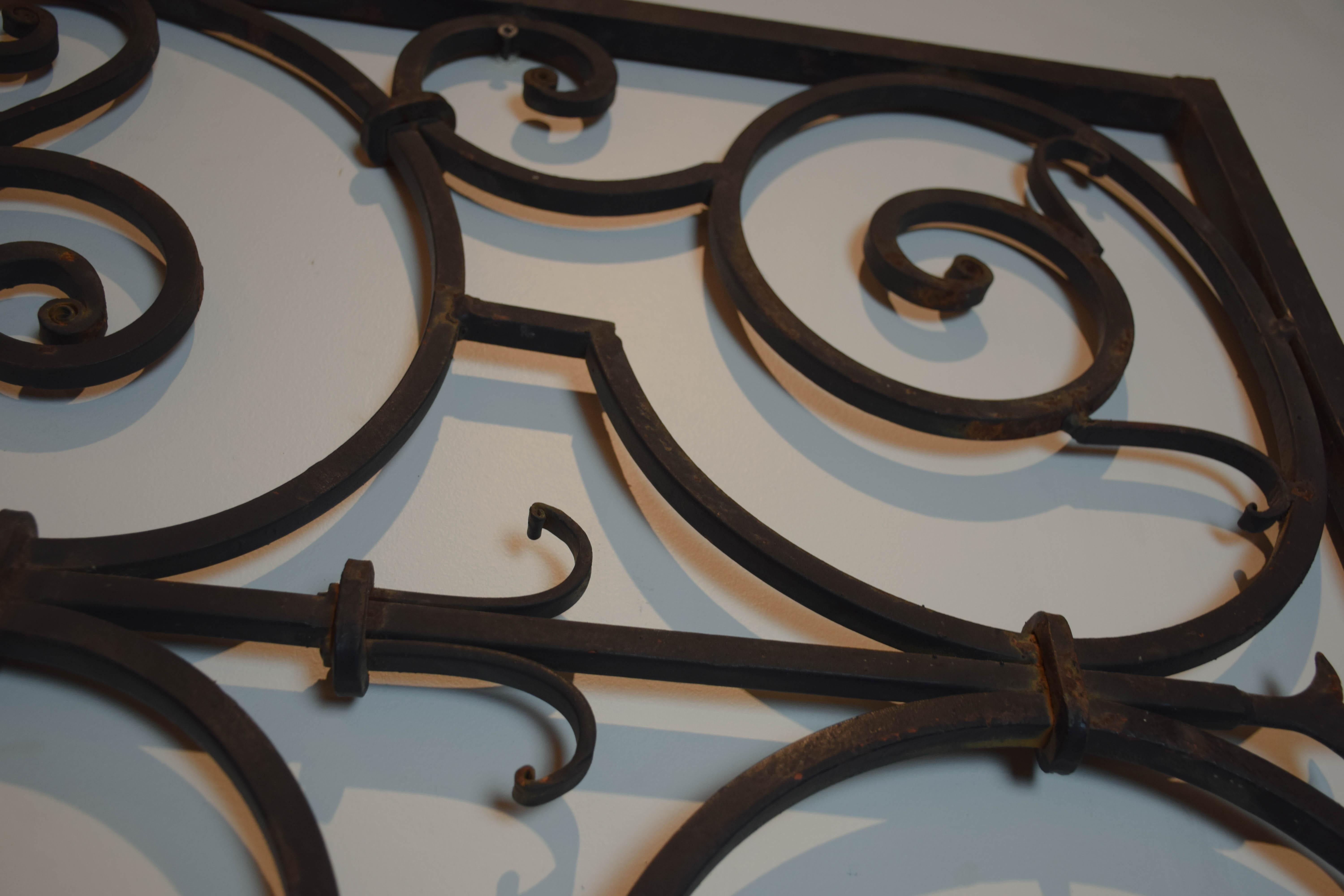 French Wrought Iron Architectural Panel 4
