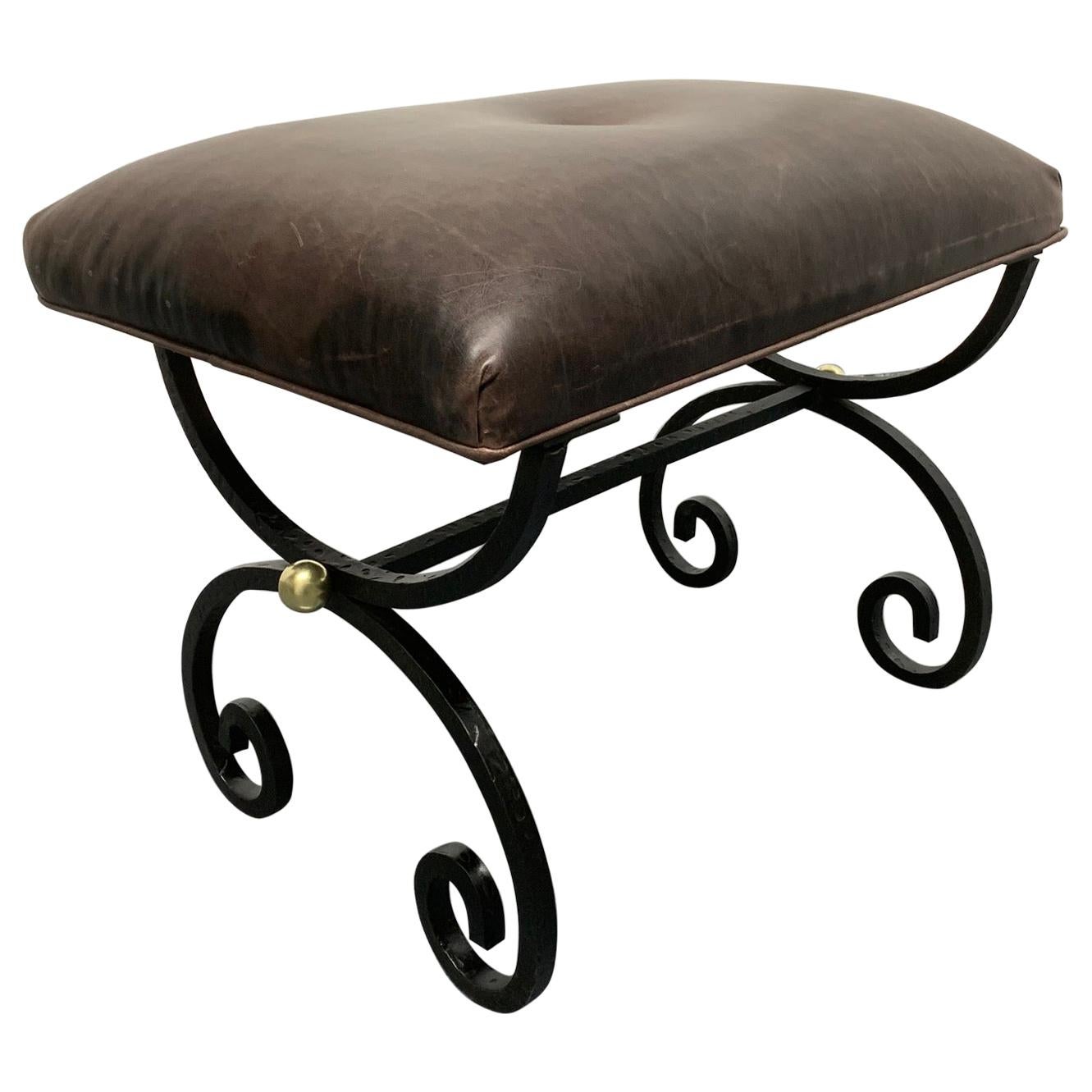 French Wrought Iron Bench For Sale
