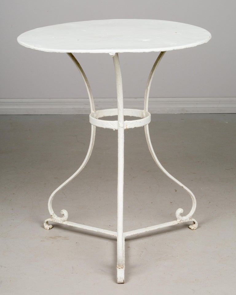 French Wrought Iron Bistro Table at 1stDibs