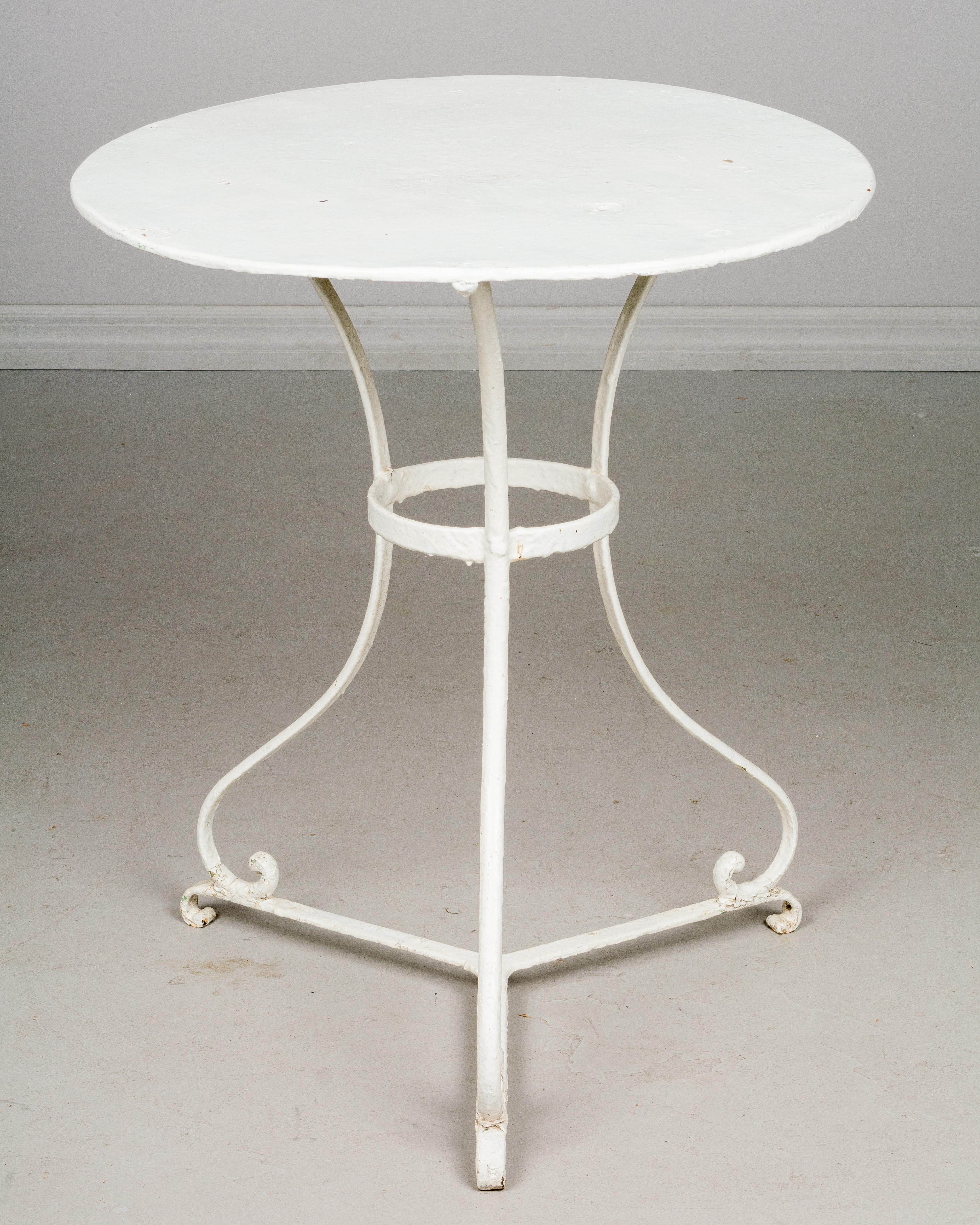 19th Century French Wrought Iron Bistro Table