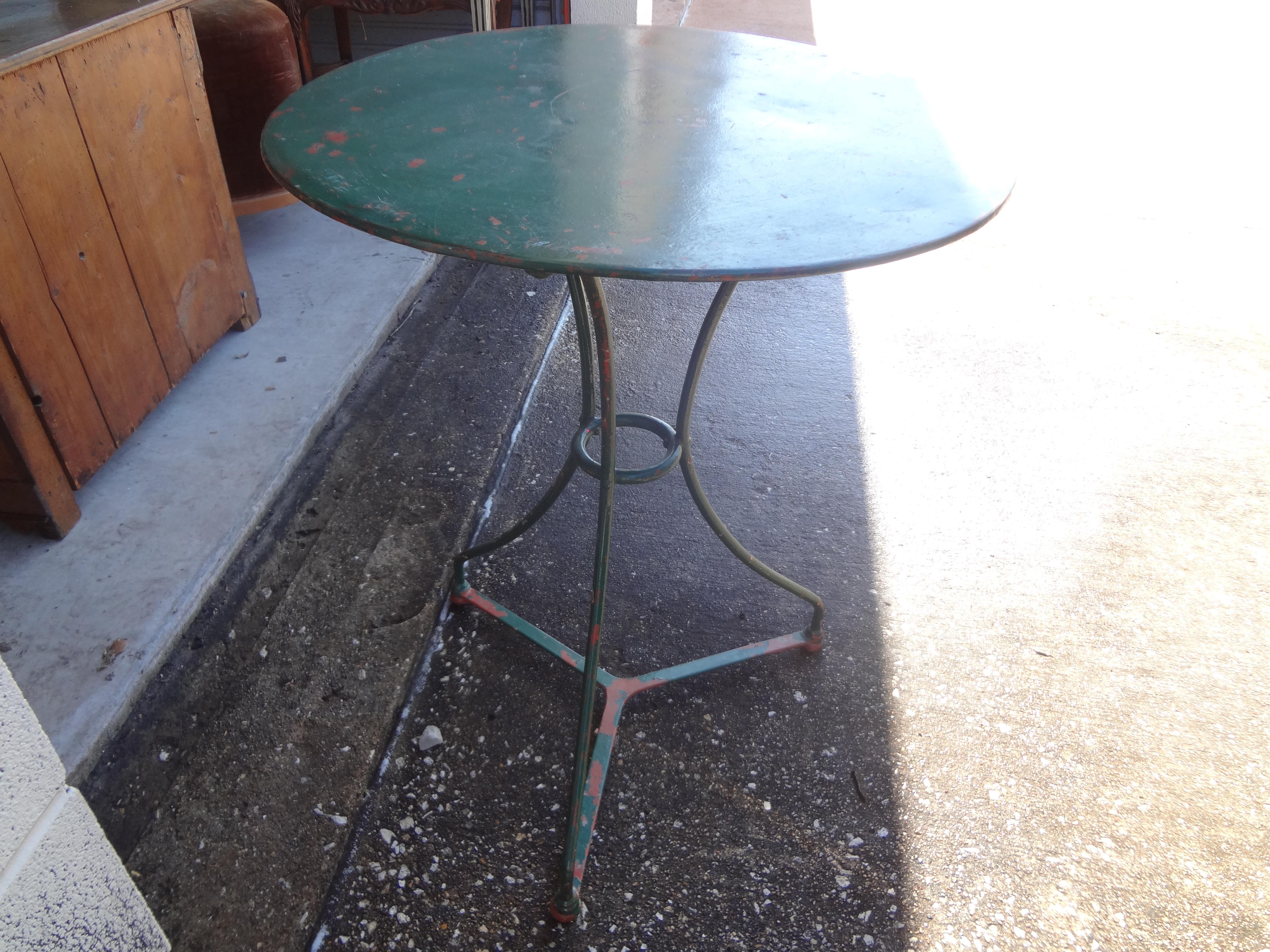 Early 20th Century Antique French Wrought Iron Bistro Table