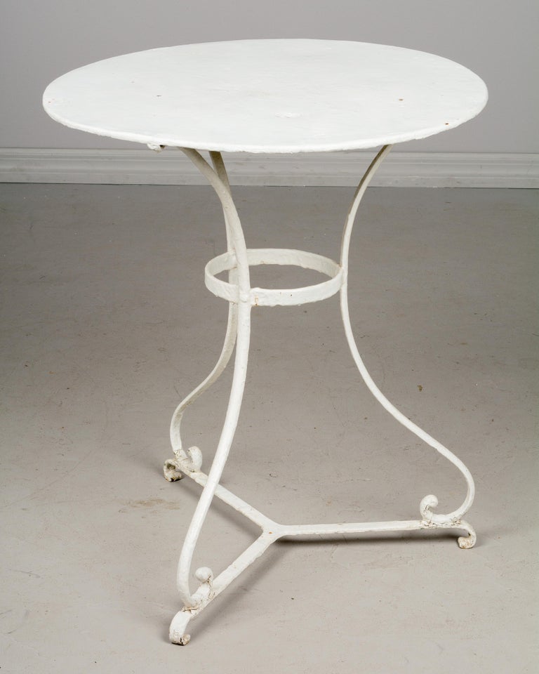French Wrought Iron Bistro Table at 1stDibs