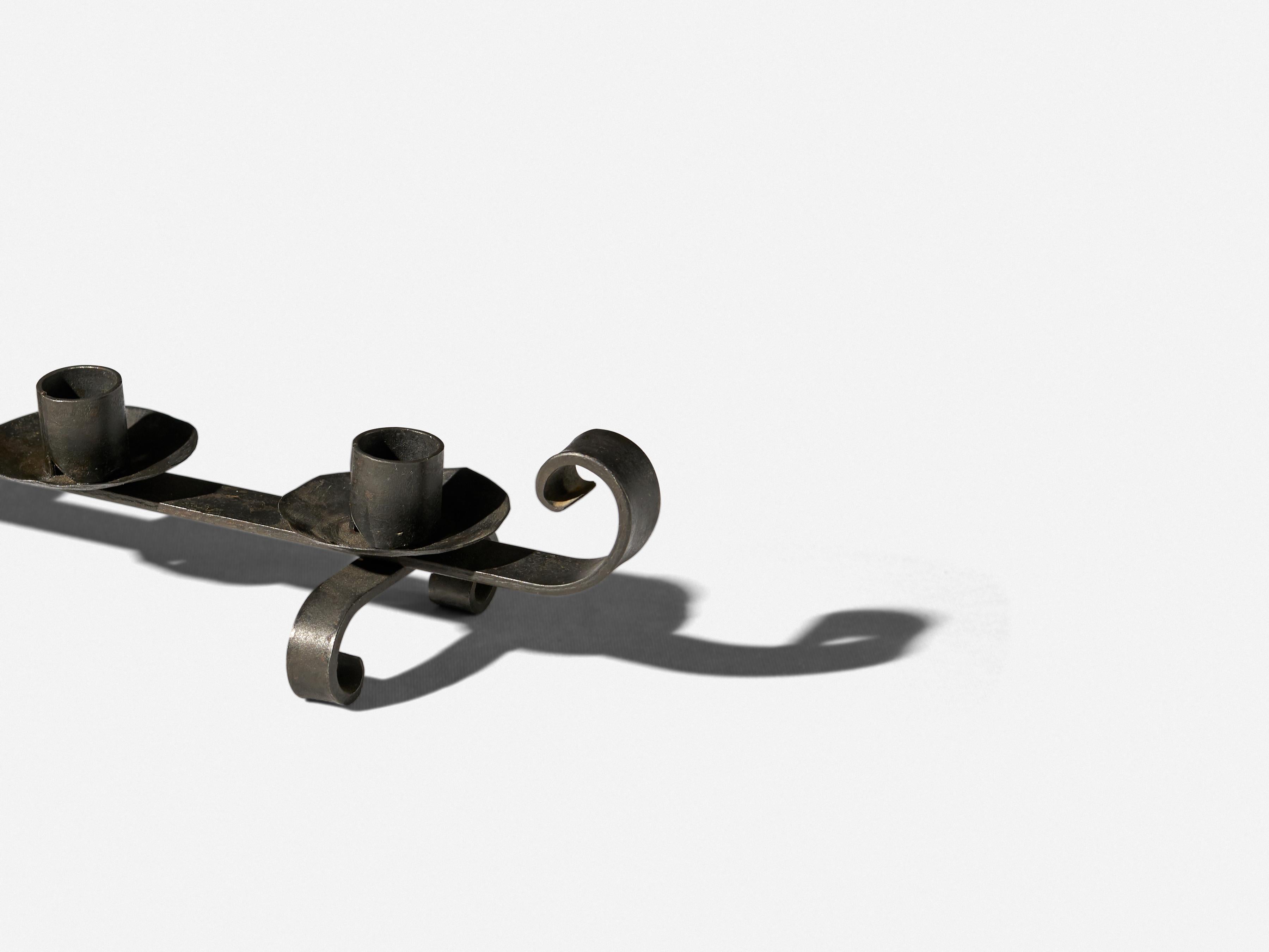 French Wrought Iron Candelabra 1