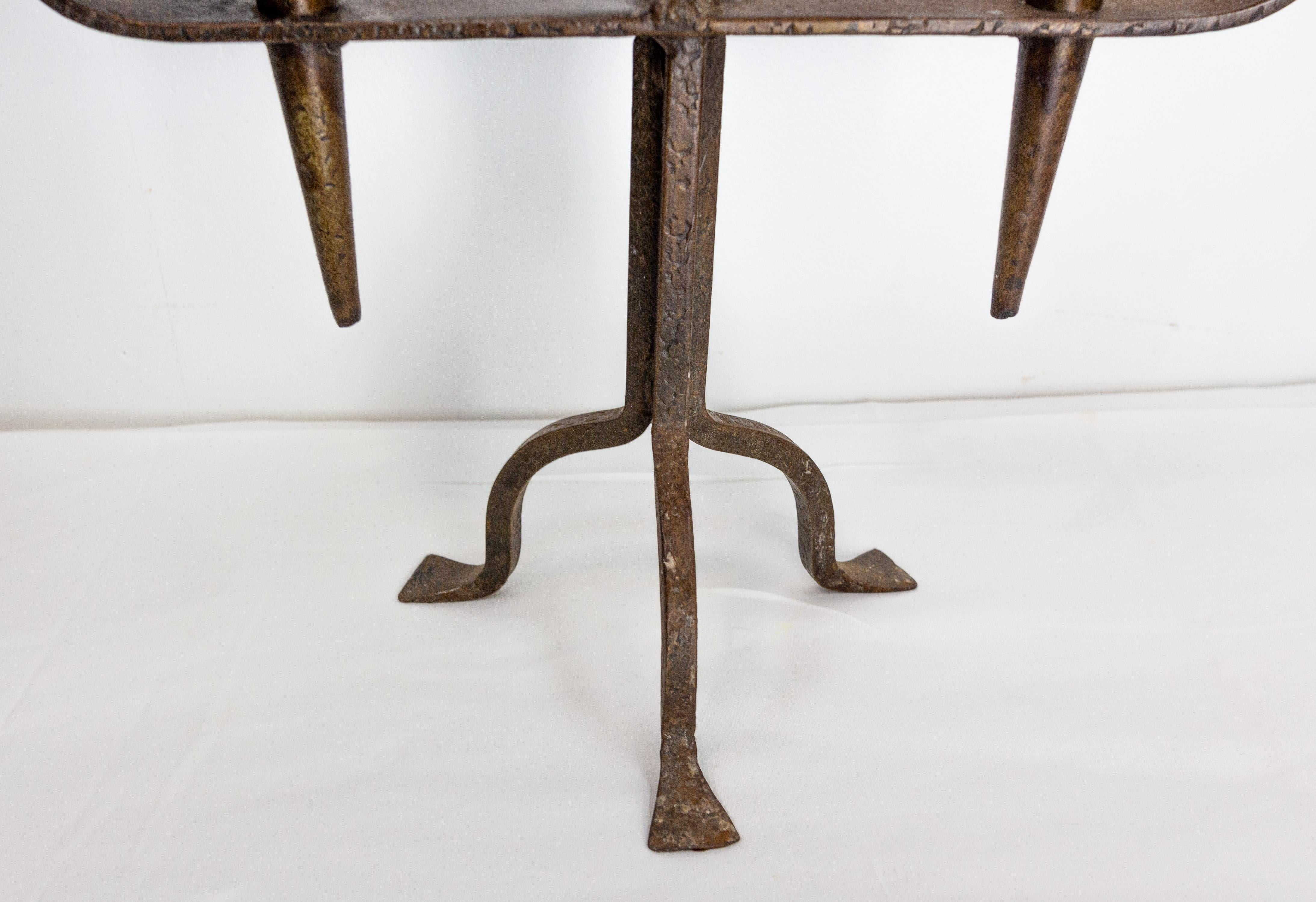 French Wrought Iron Candle Holder, French, circa 1960 For Sale 2