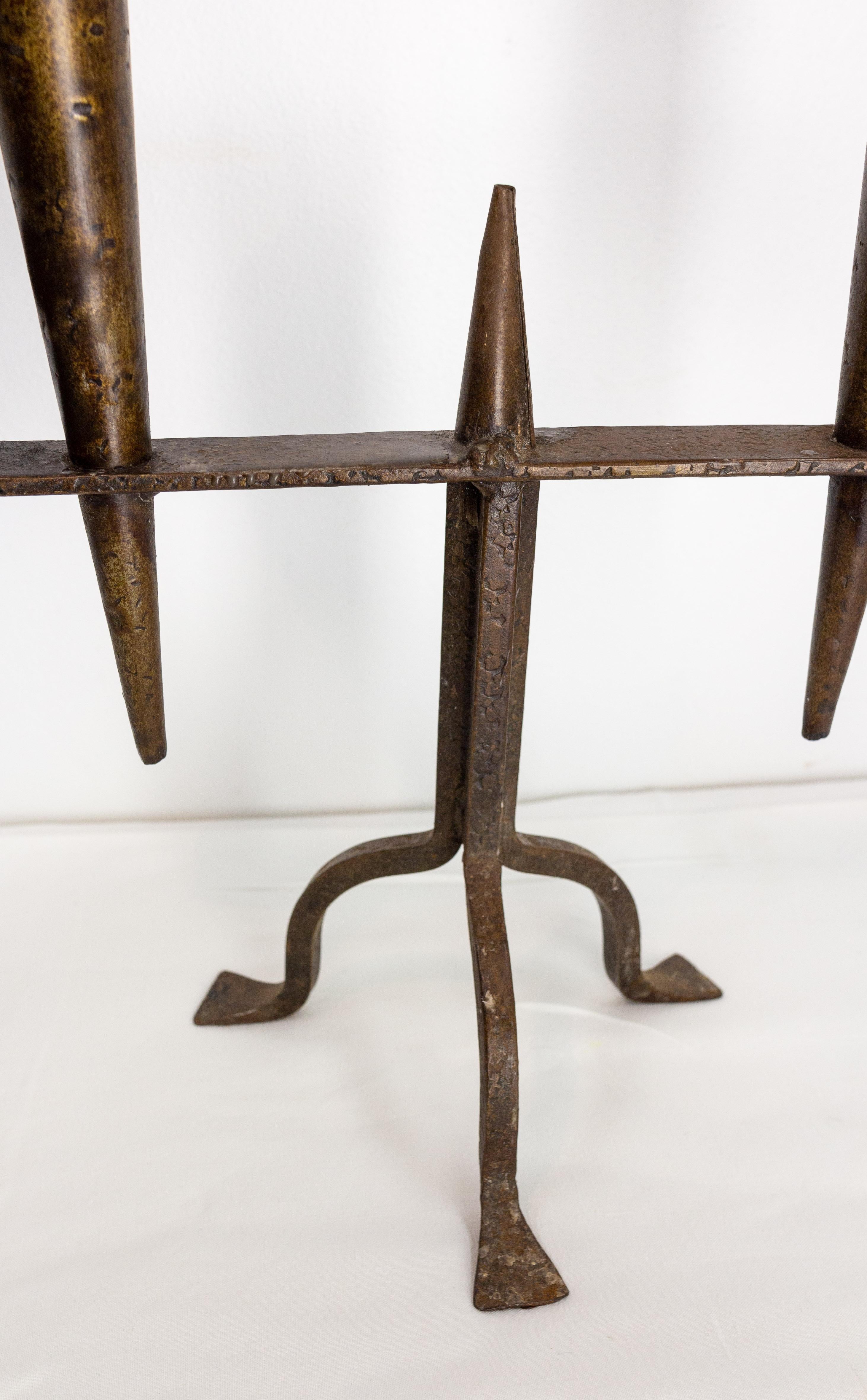 French Wrought Iron Candle Holder, French, circa 1960 For Sale 3