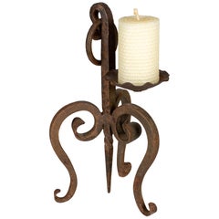 French Wrought Iron Candleholder or Sconce