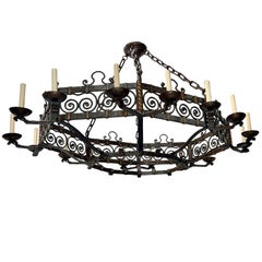 French Wrought Iron Chandelier